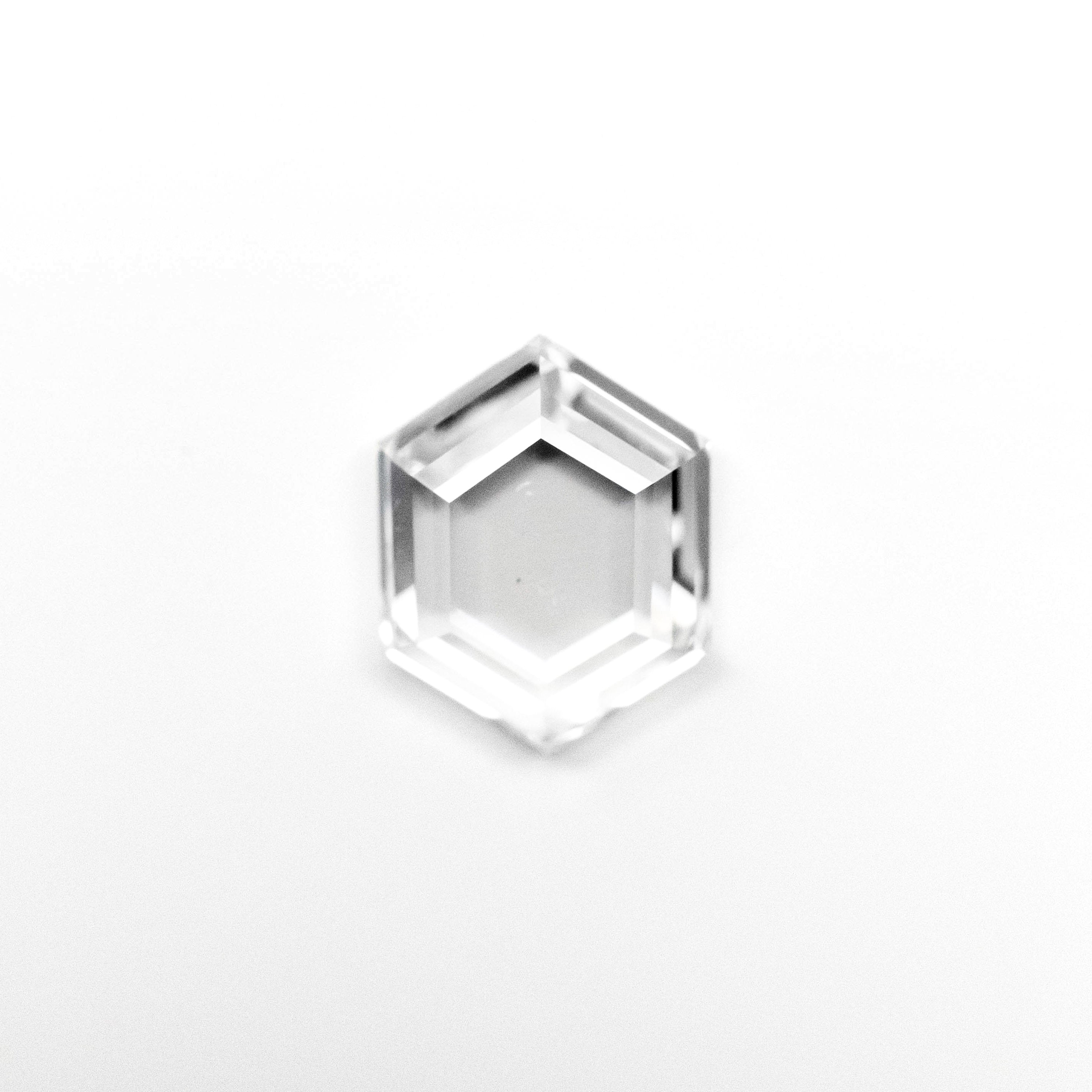 0.51ct 6.22x4.80x1.67mm SI1 F Hexagon Portrait Cut 19438-32-Staghead Designs