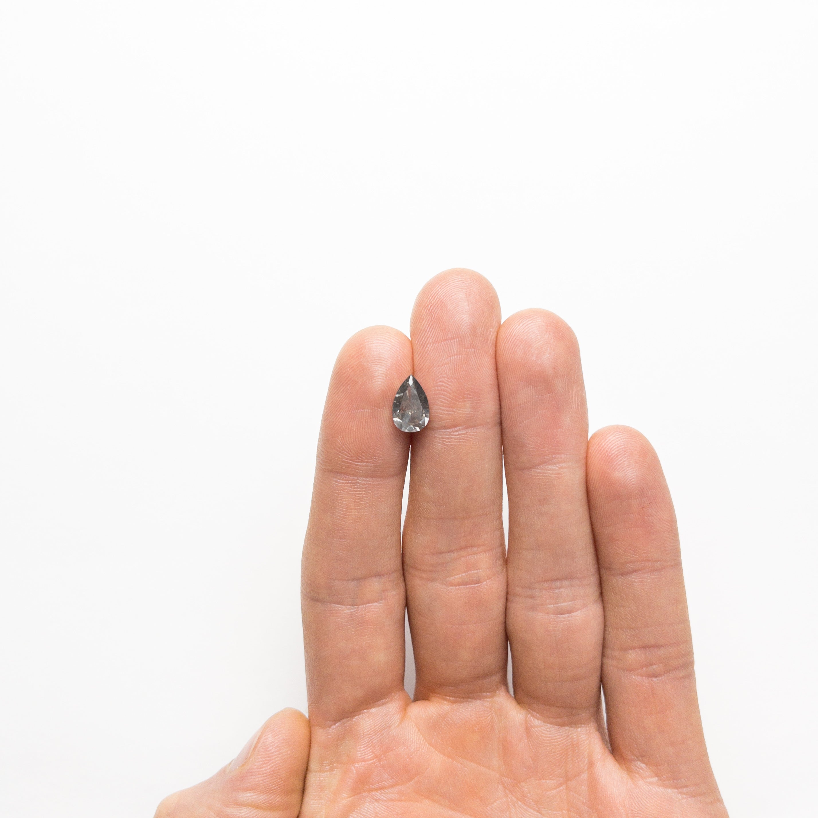2.07ct 10.33x6.61x4.25mm GIA SI2 Fancy Dark Grey Pear Brilliant 19549-01-Staghead Designs