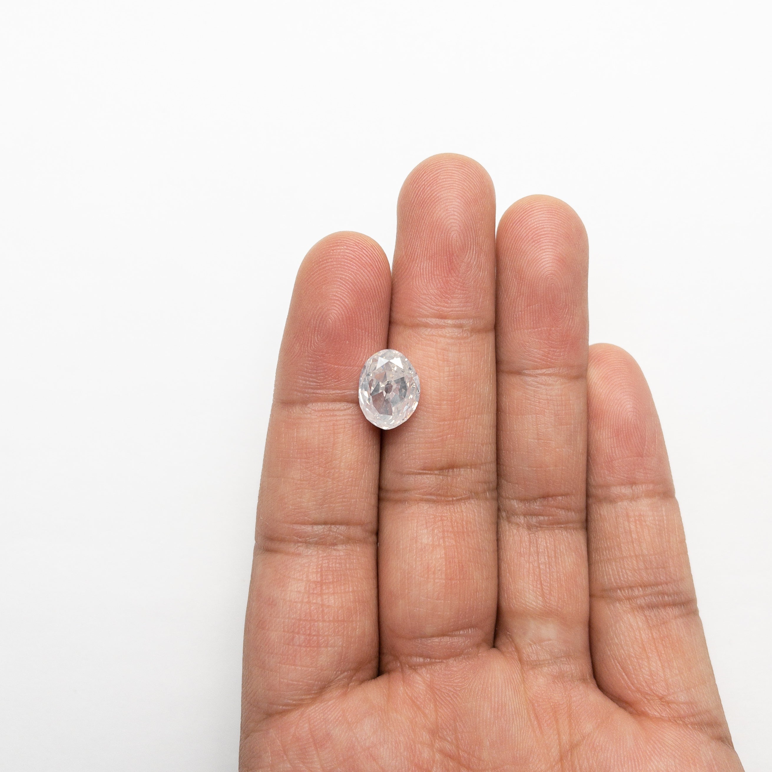 5.53ct 11.79x8.79x6.00mm Fancy White Modern Antique Oval Old Mine Cut 19722-01-Staghead Designs