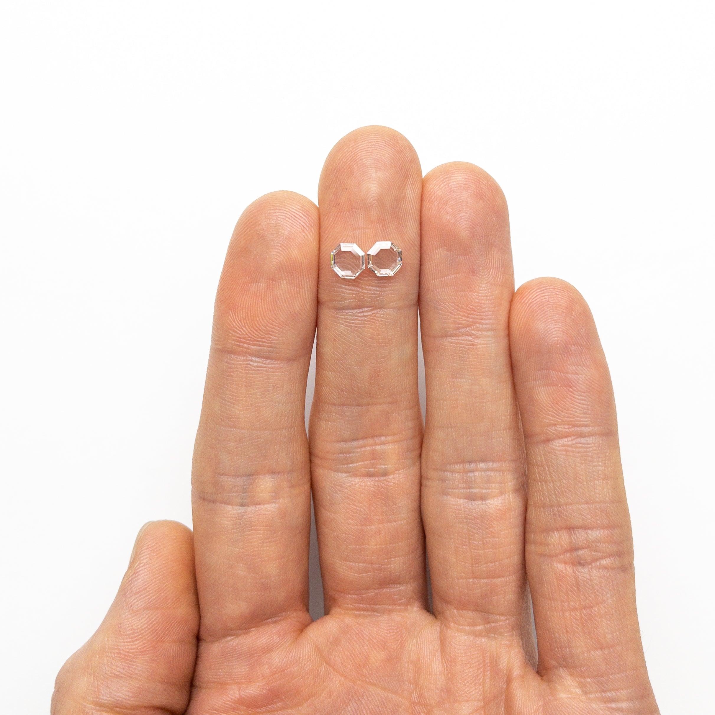 0.98cttw 2pc 5.46x5.46x1.38mm 5.49x5.44x1.46mm VVS G-I Octagon Portrait Cut Matching Pair 19854-51-Staghead Designs