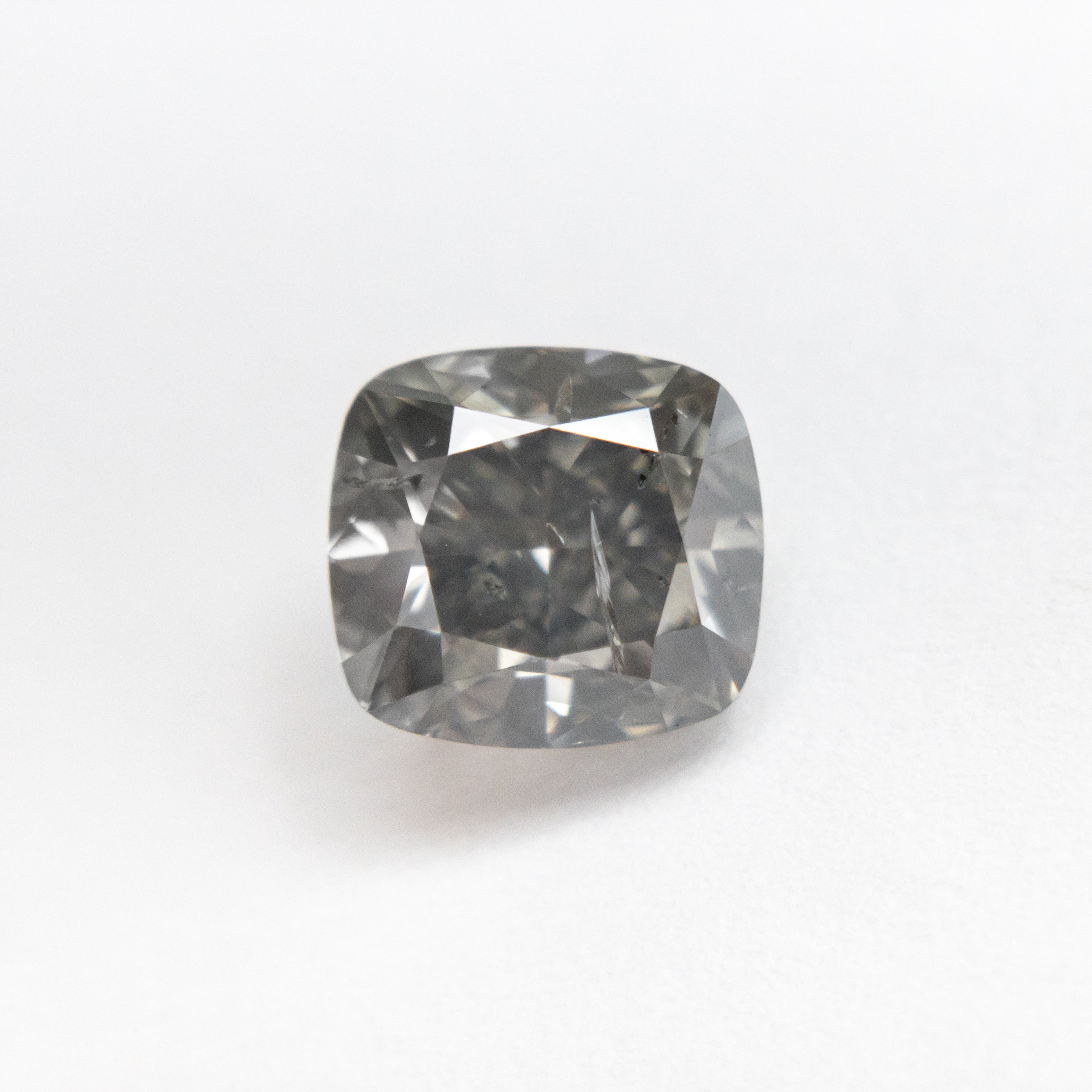 2.04ct 7.15x6.65x4.83mm Fancy Grey Cushion Brilliant 19911-02-Staghead Designs