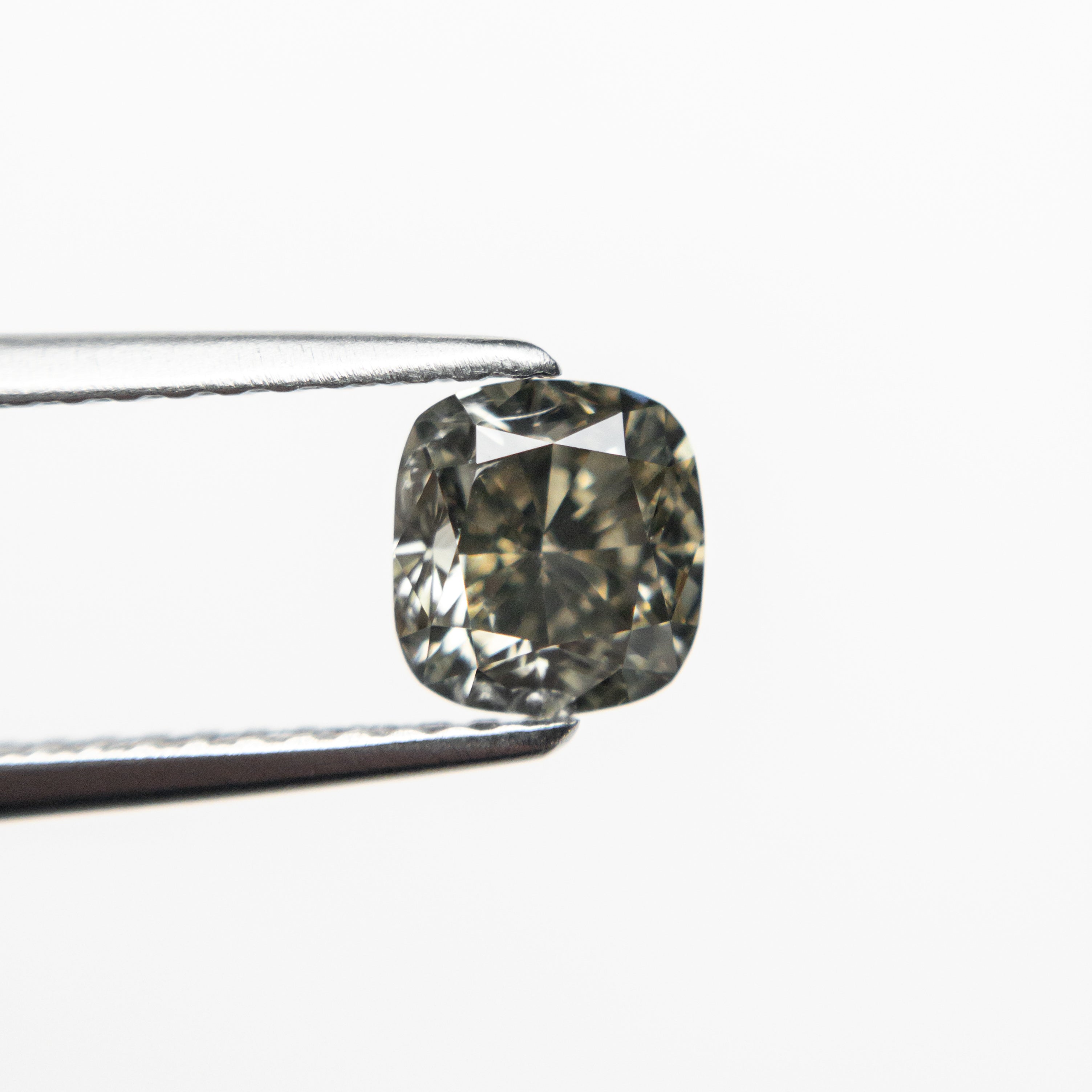 1.01ct 5.22x5.59x3.90mm Fancy Grey Cushion Brilliant 19913-02-Staghead Designs