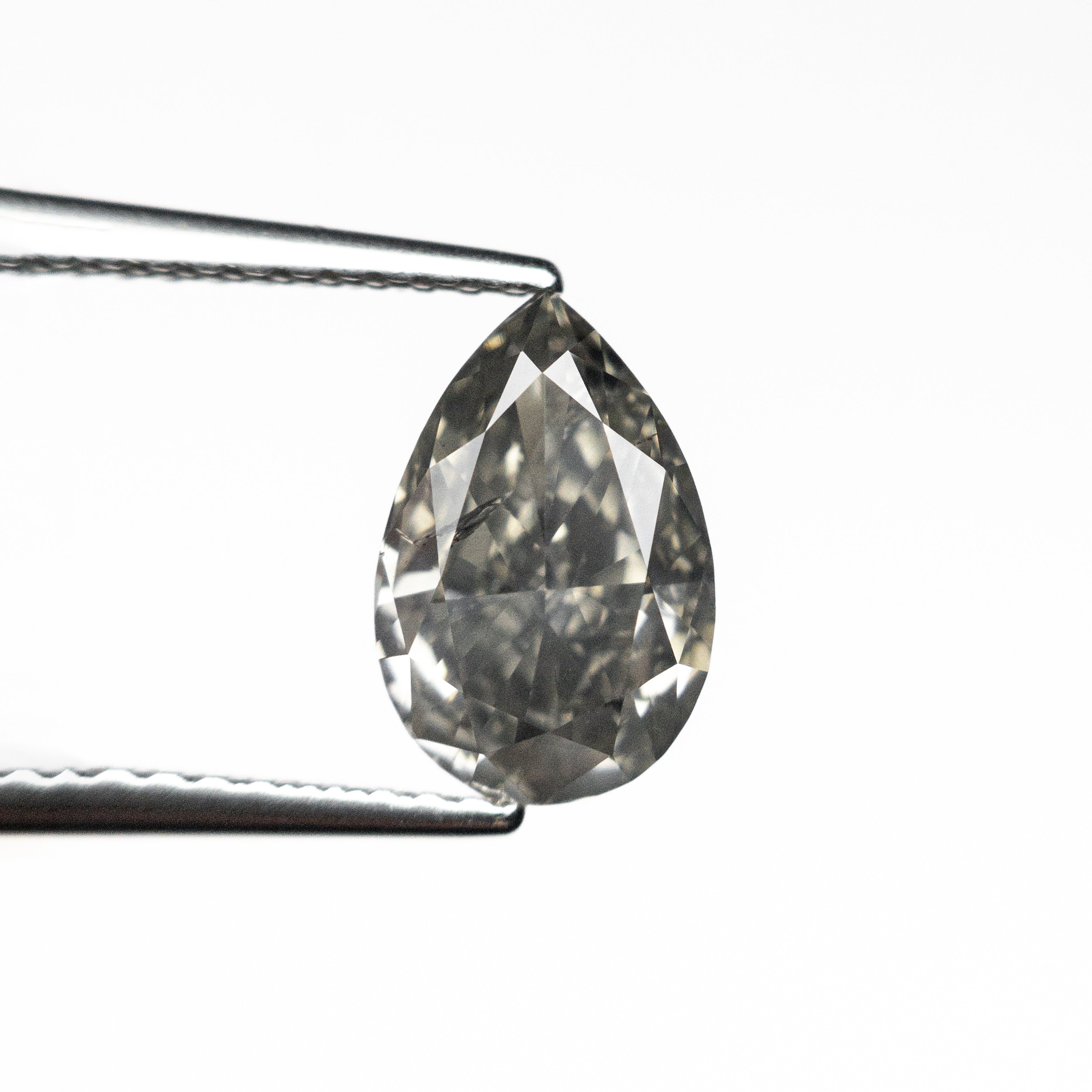 1.60ct 9.31x6.12x3.80mm Fancy Grey Pear Brilliant 19916-01-Staghead Designs