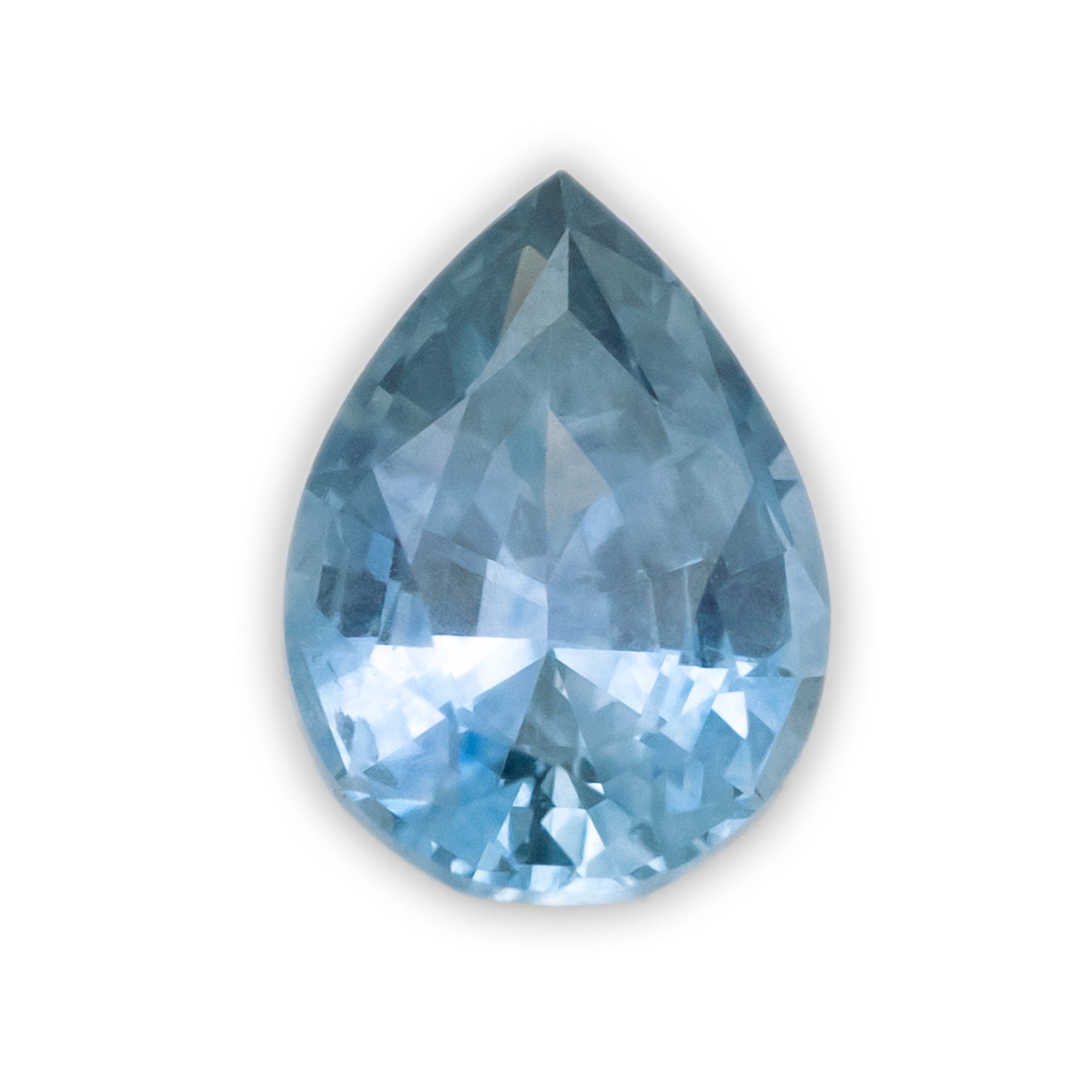 0.91ct 7x5x3.45mm PEAR BRILLIANT CUT NATURAL BLUE MONTANA SAPPHIRE-Staghead Designs