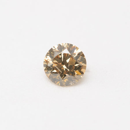 nuts　Briesta Champagne Diamond 3.30 mm {0.14 cts} Round Brilliant Cut AAA Fire Bright
