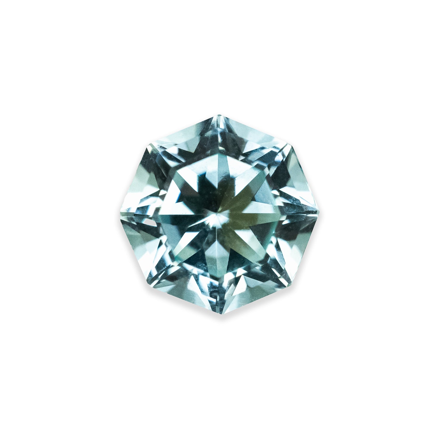 1.06ct 6.3x6.3x4.6mm FLOWER CUT AQUAMARINE