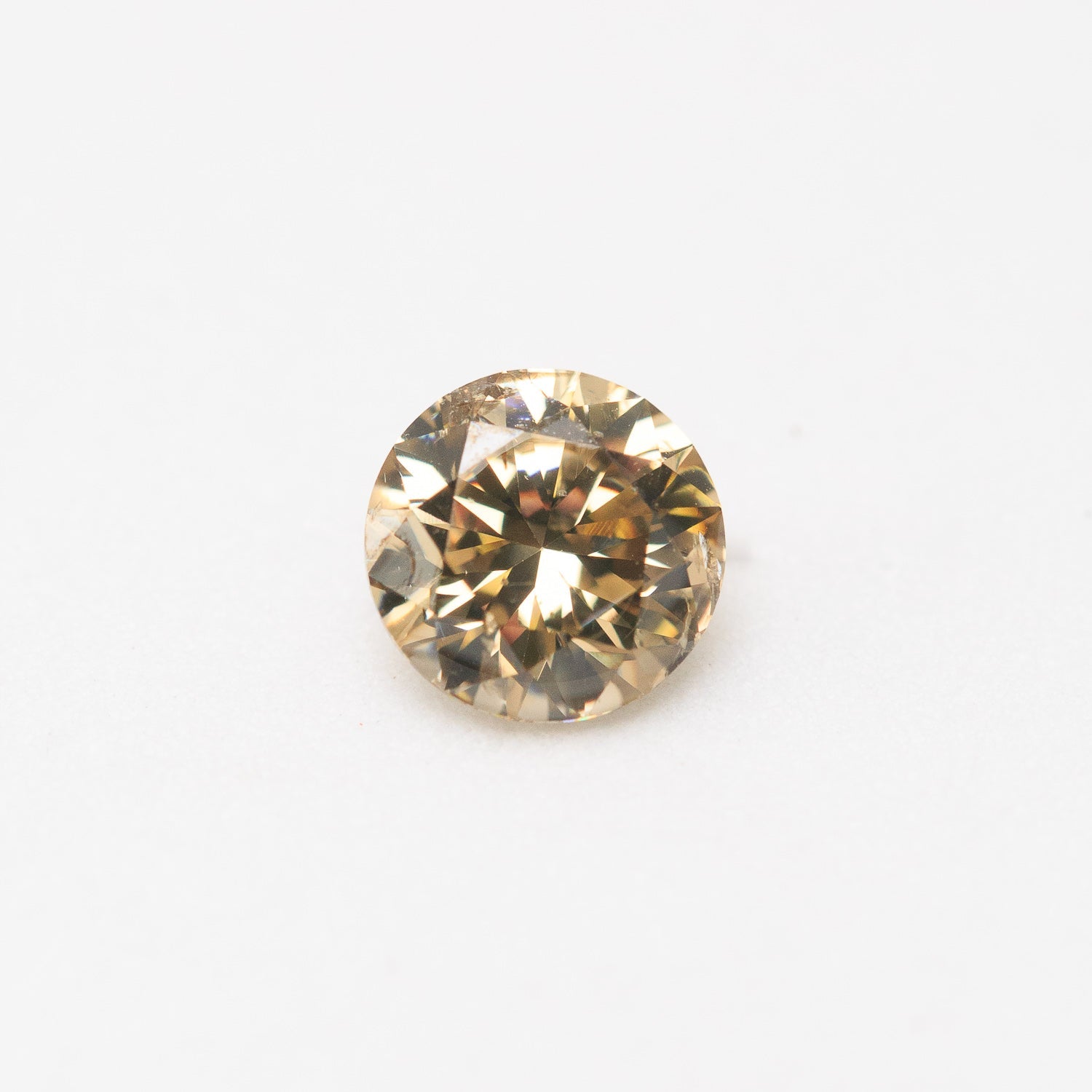 1.14ct 6.57mm ROUND BRILLIANT CUT CHAMPAGNE DIAMOND-1