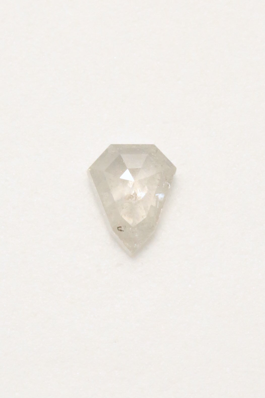 1.33ct 6.73 x 8.42 x 3.07mm ROSE CUT SHIELD SALT & PEPPER DIAMOND-1