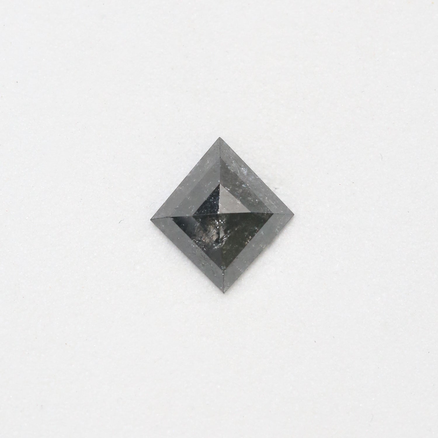 1.47ct 10.54x9.65mm KITE ROSE CUT SALT & PEPPER DIAMOND-1