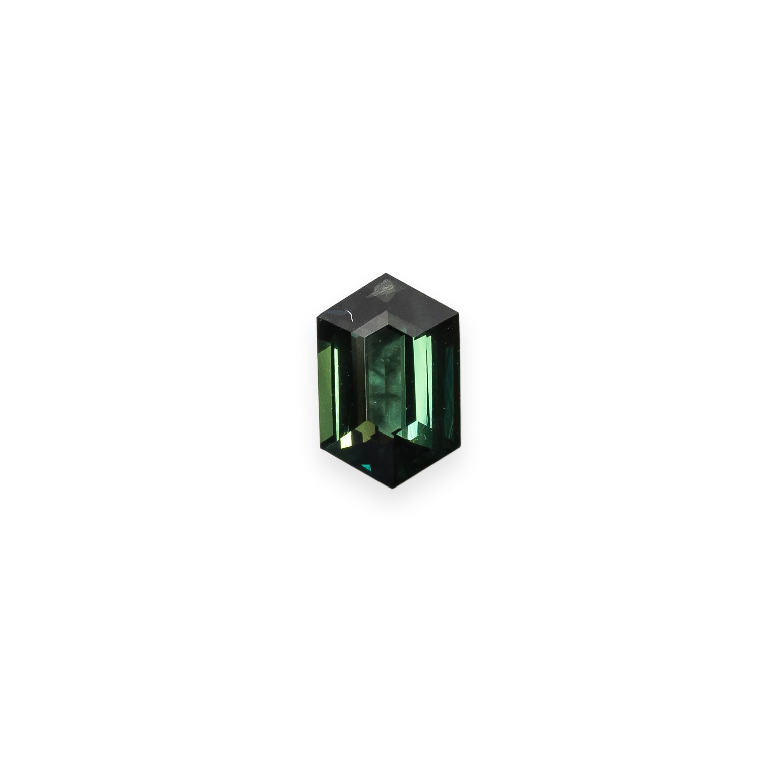 1.53ct 8.94x5.83x3.45mm ELONGATED HEXAGON GREEN AUSTRALIAN SAPPHIRE