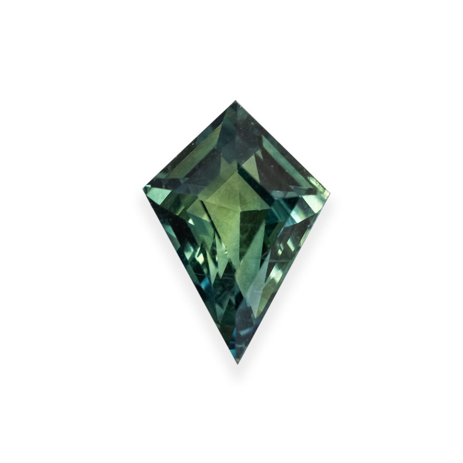 1.6ct 9.5x6.5x4.3mm KITE BRILLIANT CUT GREEN SAPPHIRE-Staghead Designs