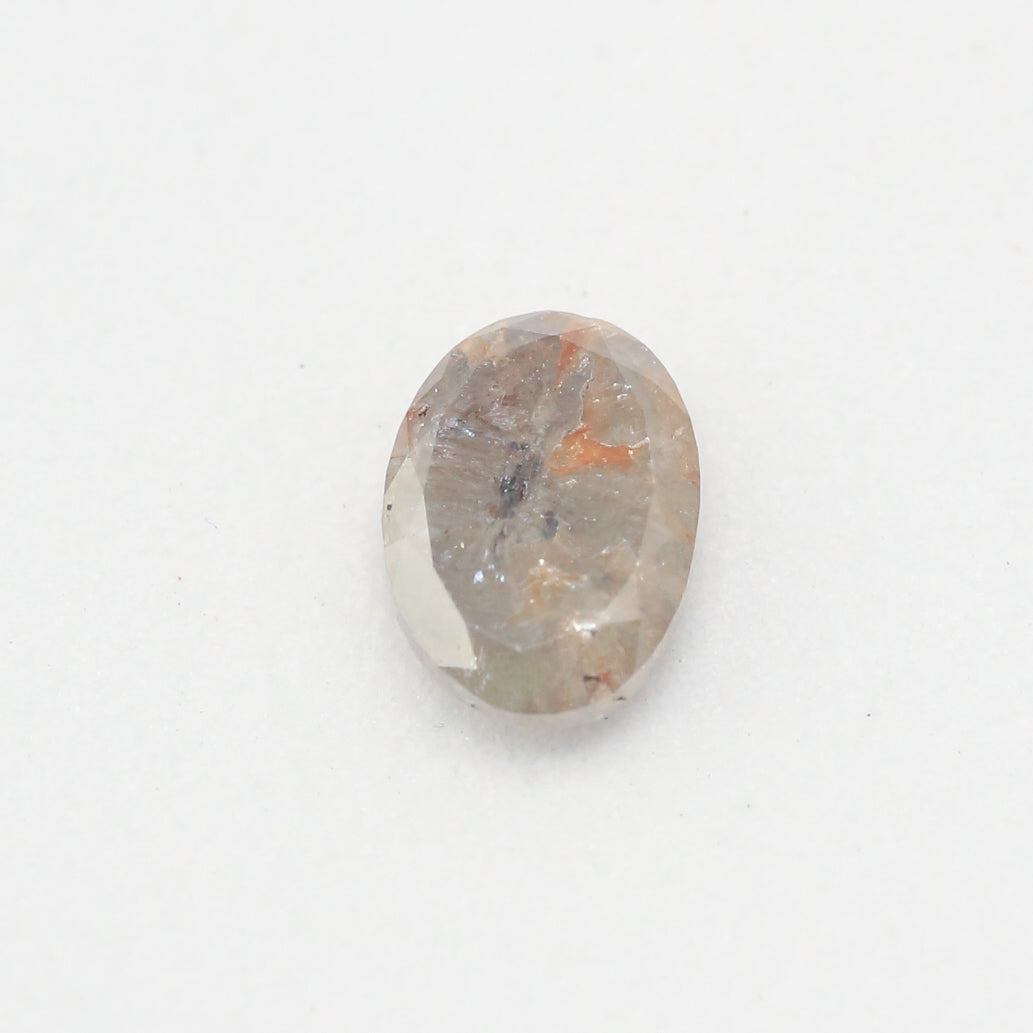1.71ct 9x6.27mm OVAL DOUBLE CUT CALICO SALT & PEPPER DIAMOND