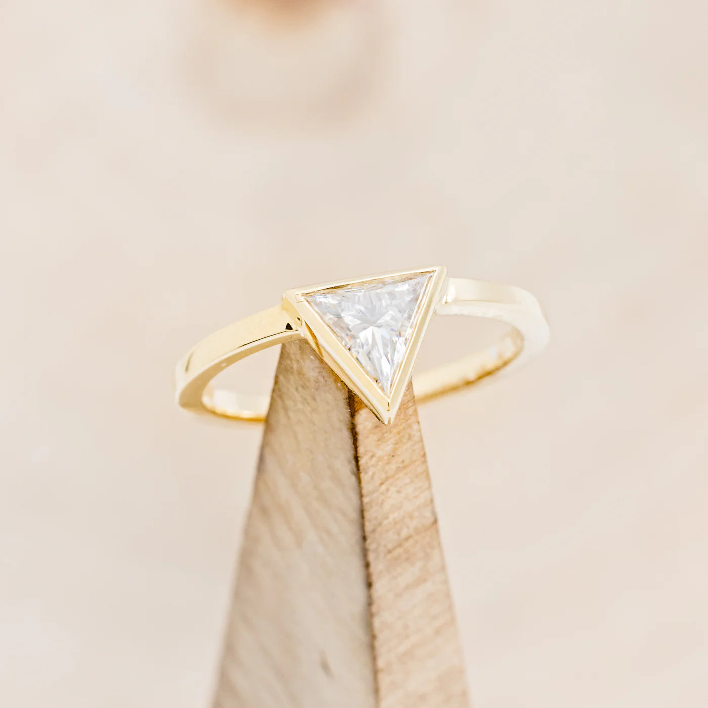 "JENNY FROM THE BLOCK" - TRIANGLE CUT ENGAGEMENT RING-Staghead Designs