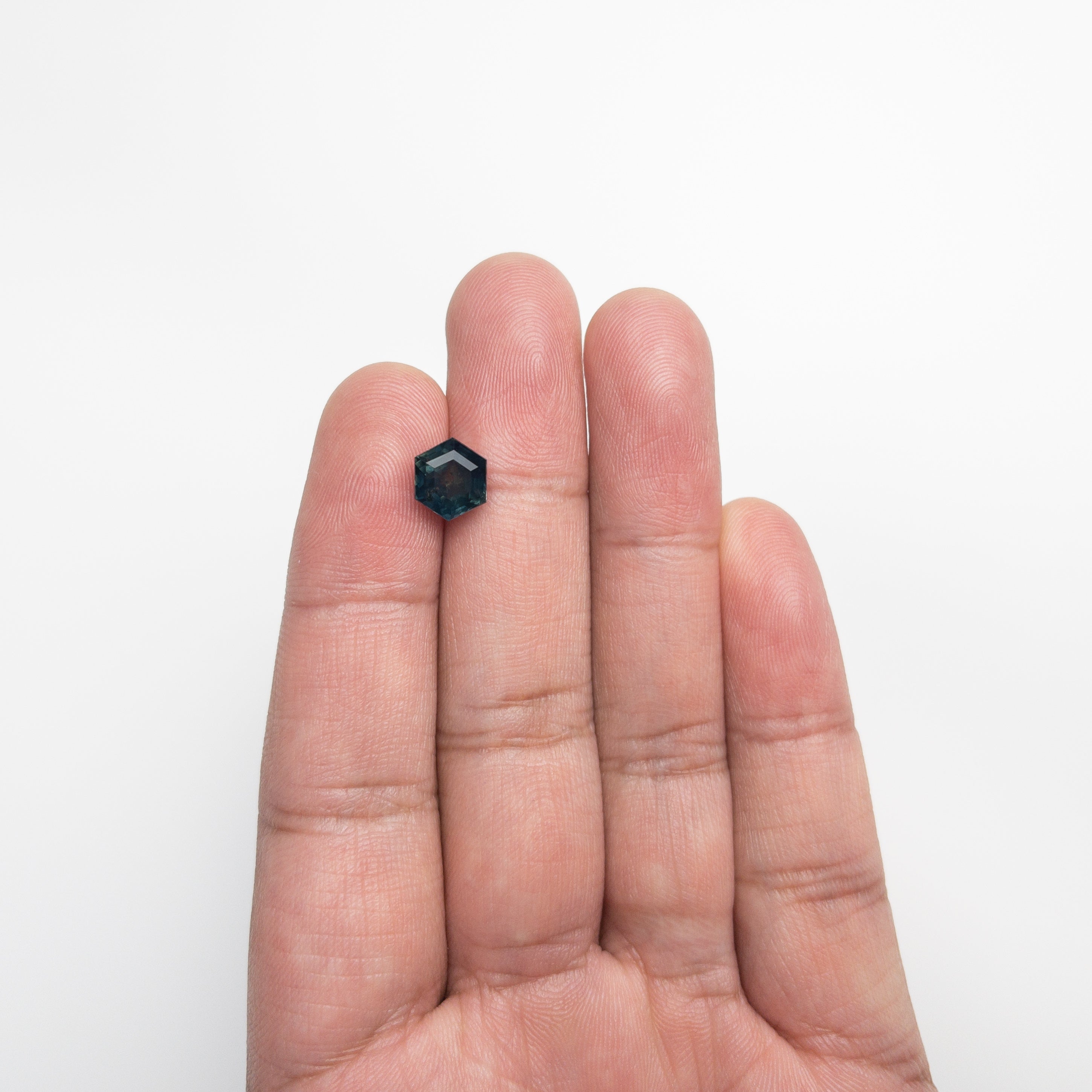 3.05ct 8.60x7.33x5.68mm Hexagon Step Cut Sapphire 20983-01-Staghead Designs