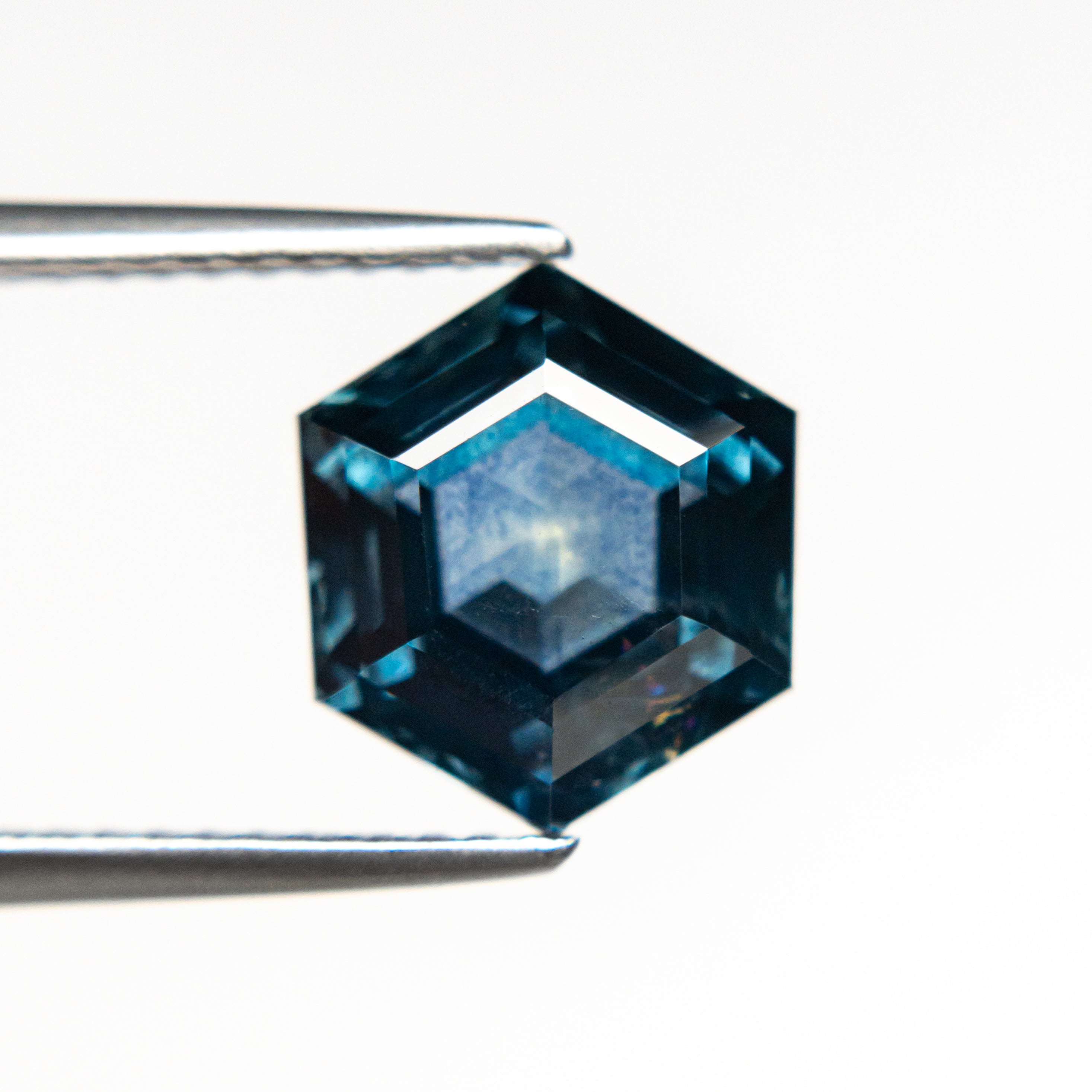 3.93ct 9.57x8.34x5.78mm Hexagon Step Cut Sapphire 20984-01-Staghead Designs