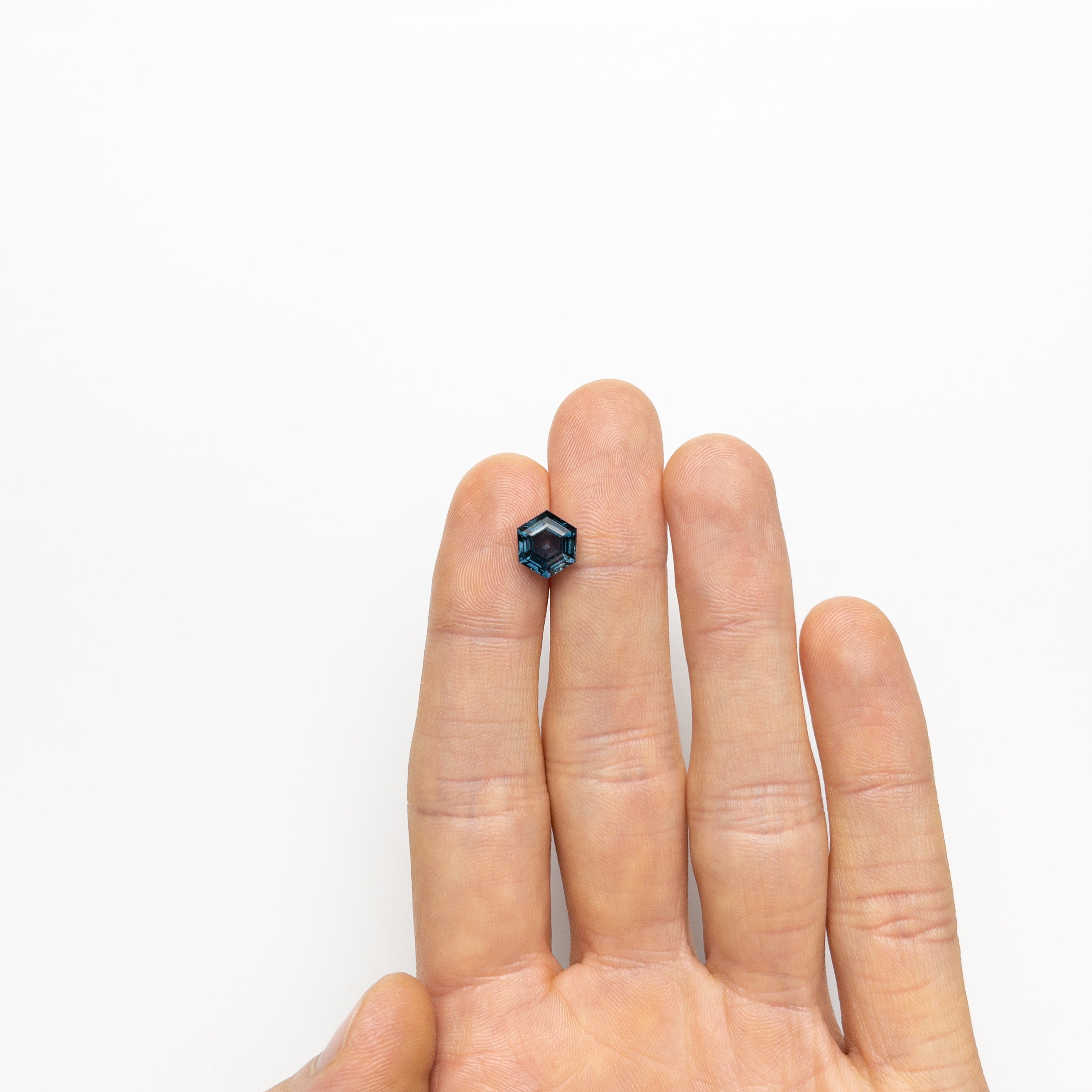 3.93ct 9.57x8.34x5.78mm Hexagon Step Cut Sapphire 20984-01-Staghead Designs