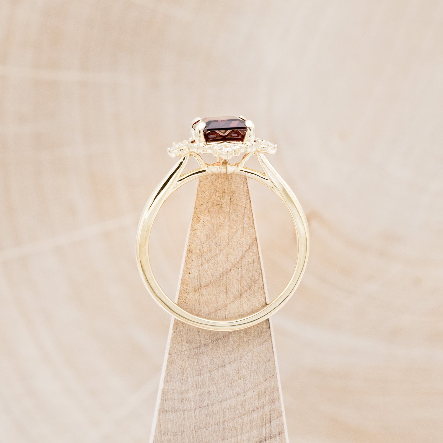 "TREVA" - EMERALD CUT ENGAGEMENT RING WITH DIAMOND ACCENTS-10