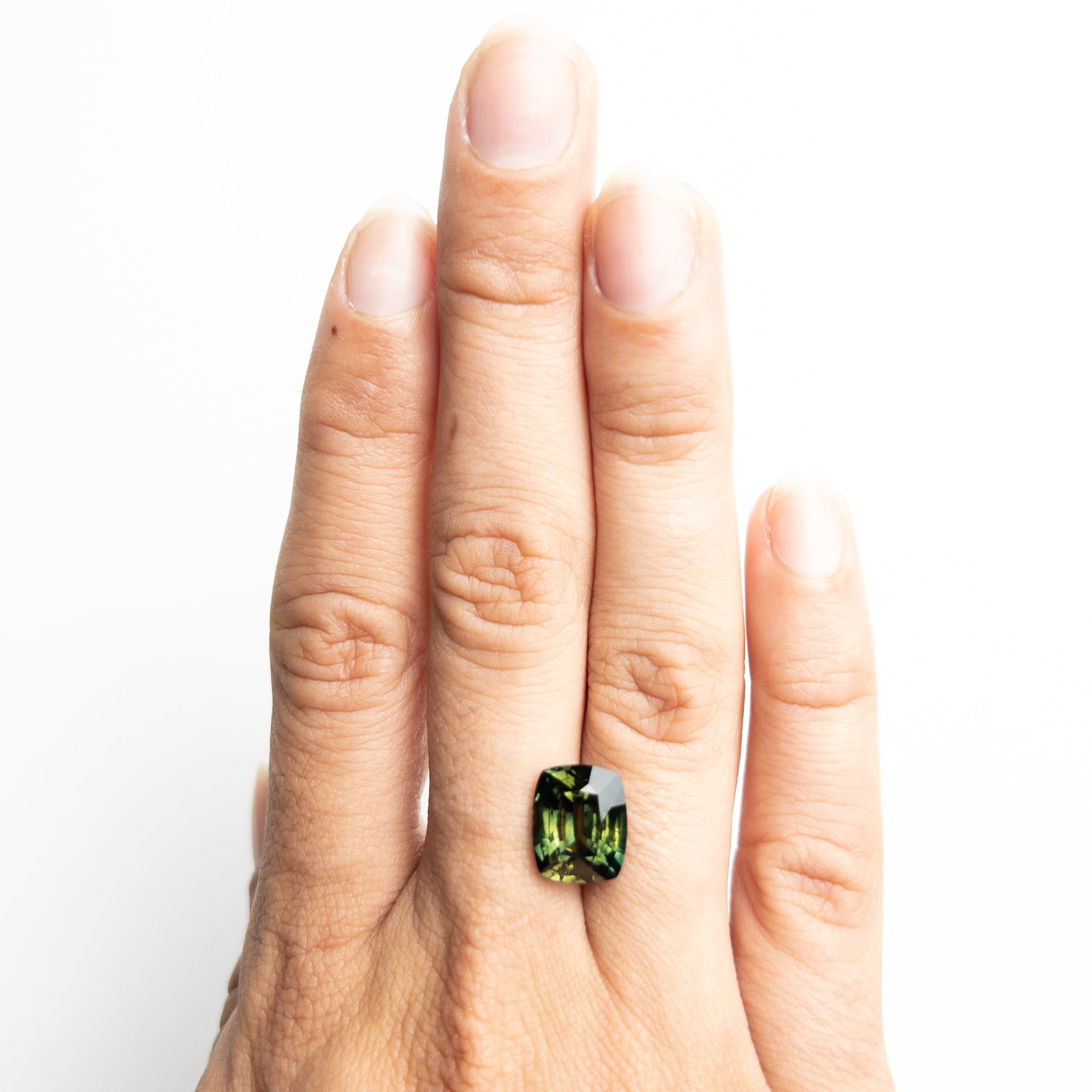 5.33ct 10.90x9.06x5.93mm Cushion Brilliant Sapphire 21606-02-Staghead Designs