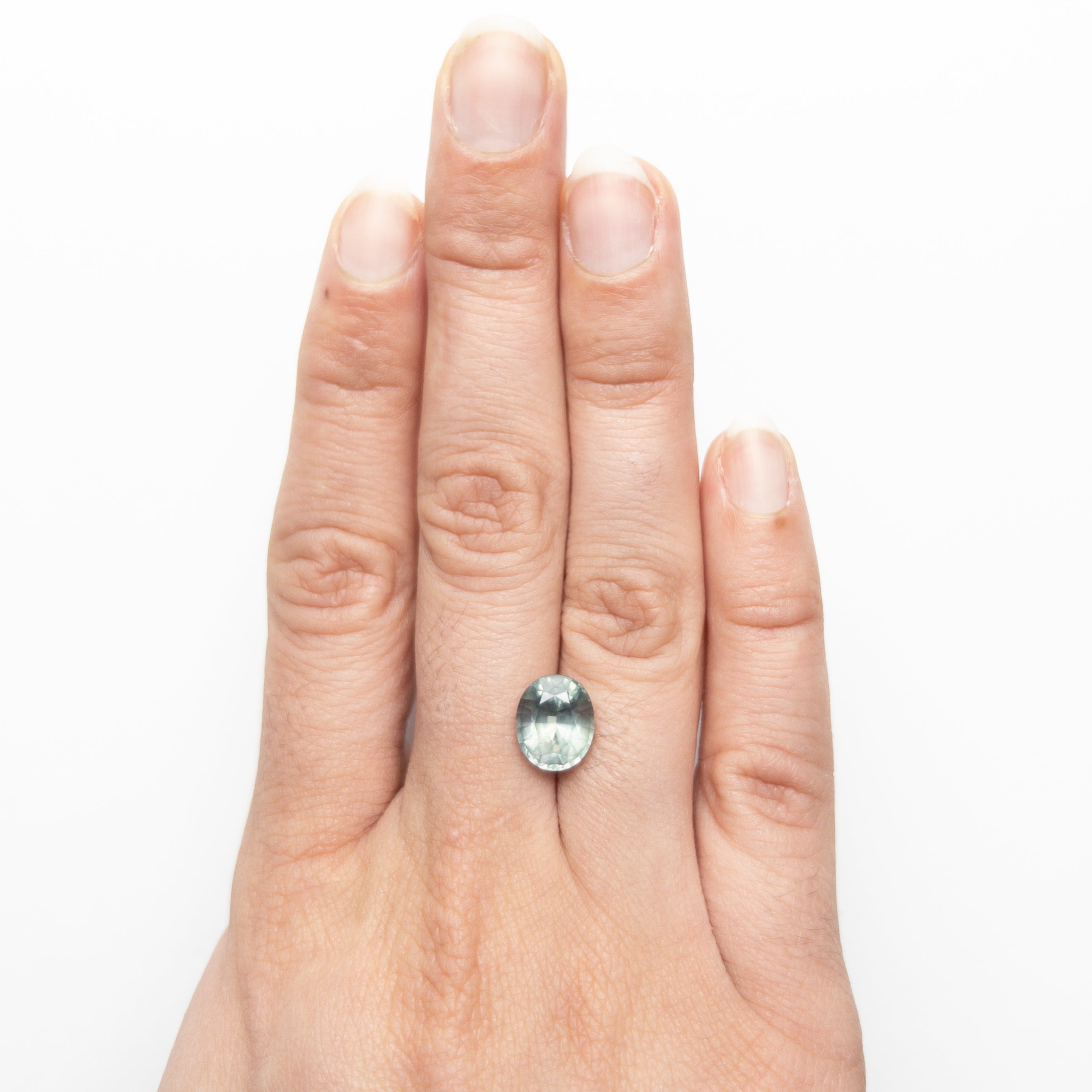 4.18ct 9.75x8.22x6.43mm Oval Brilliant Sapphire 22690-05-Staghead Designs