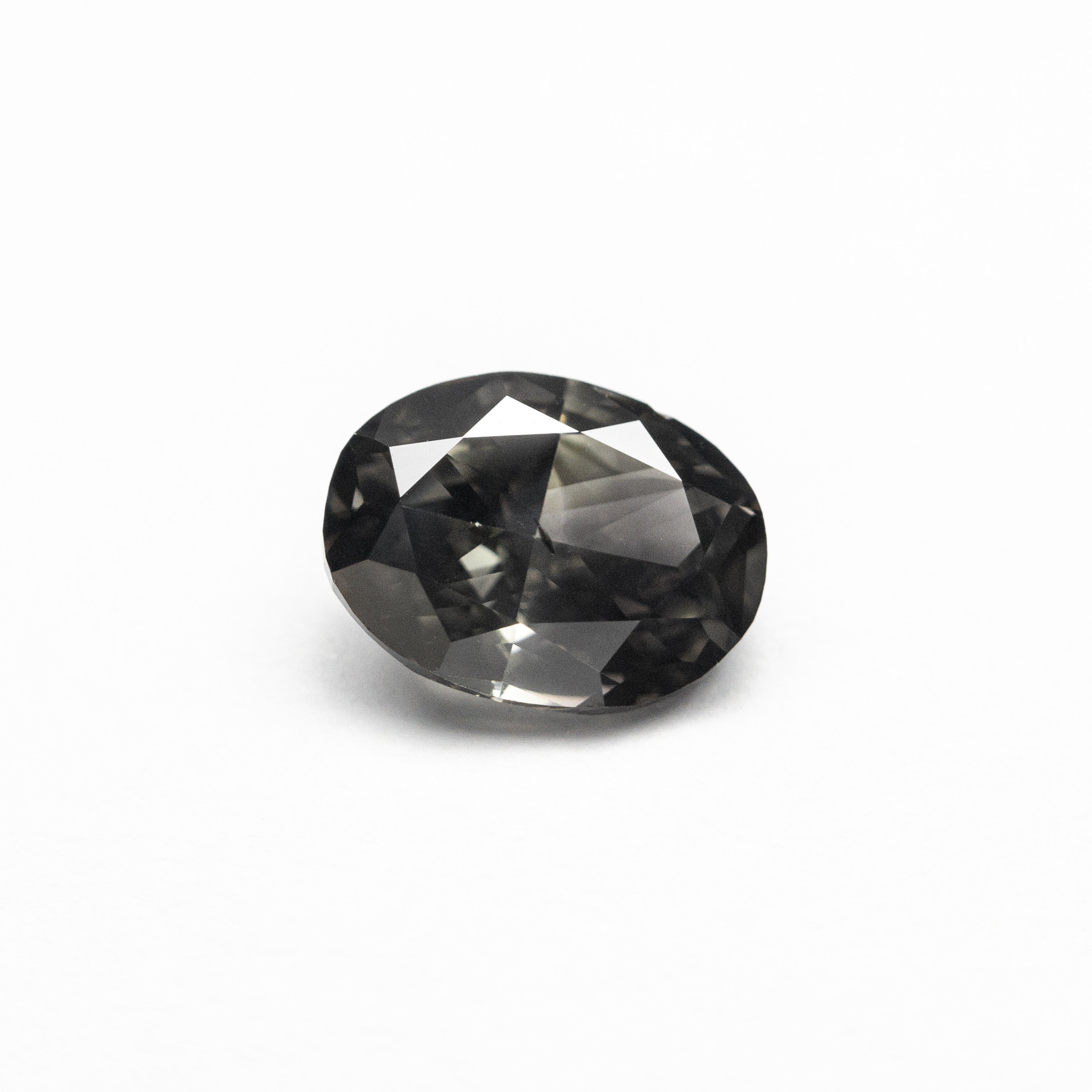 0.77ct 6.75x5.10x2.78mm SI1 Fancy Dark Grey Oval Brilliant 22713-01-Staghead Designs