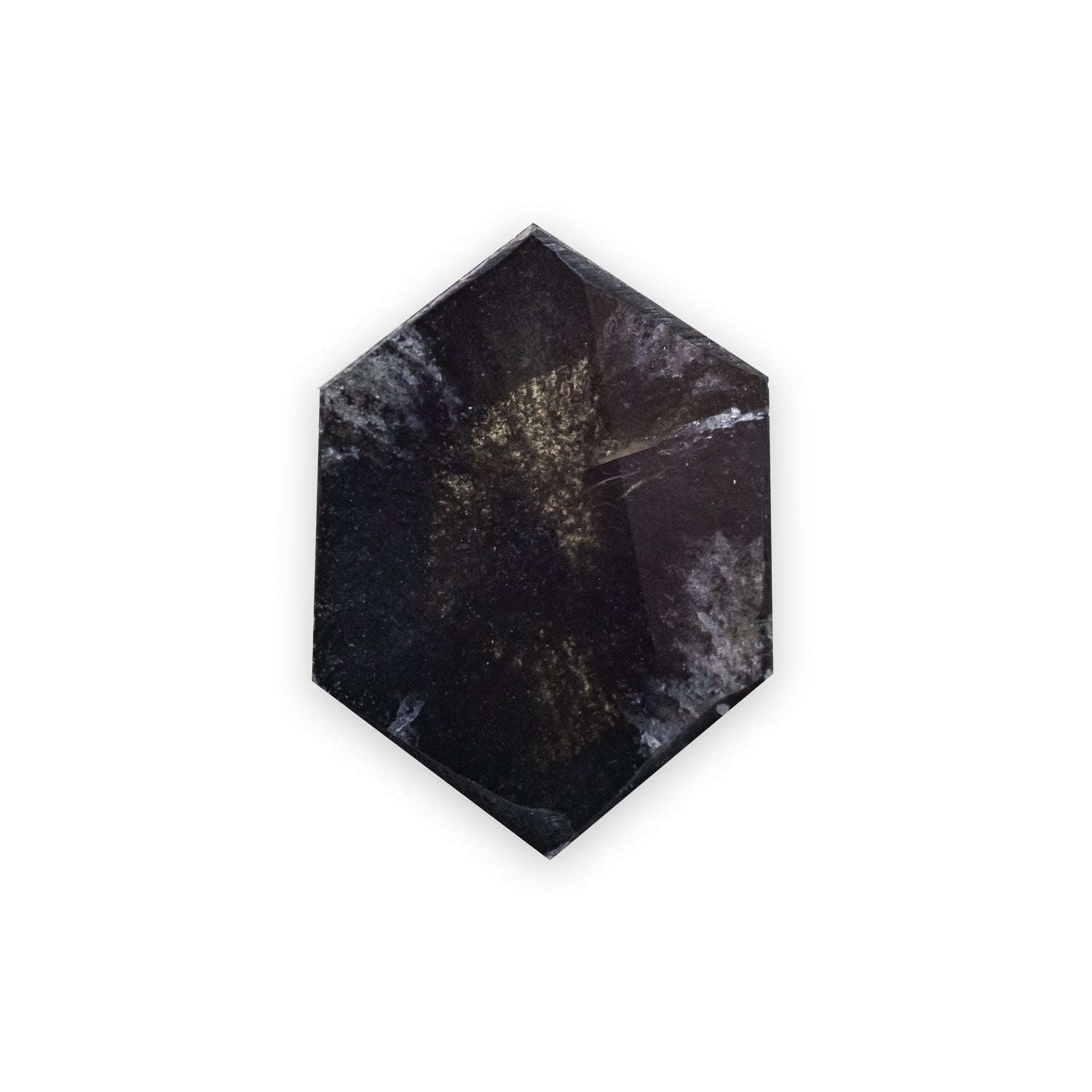 1.52ct 9.2x6.67x2.75mm HEXAGON ROSECUT SALT & PEPPER DIAMOND-Staghead Designs