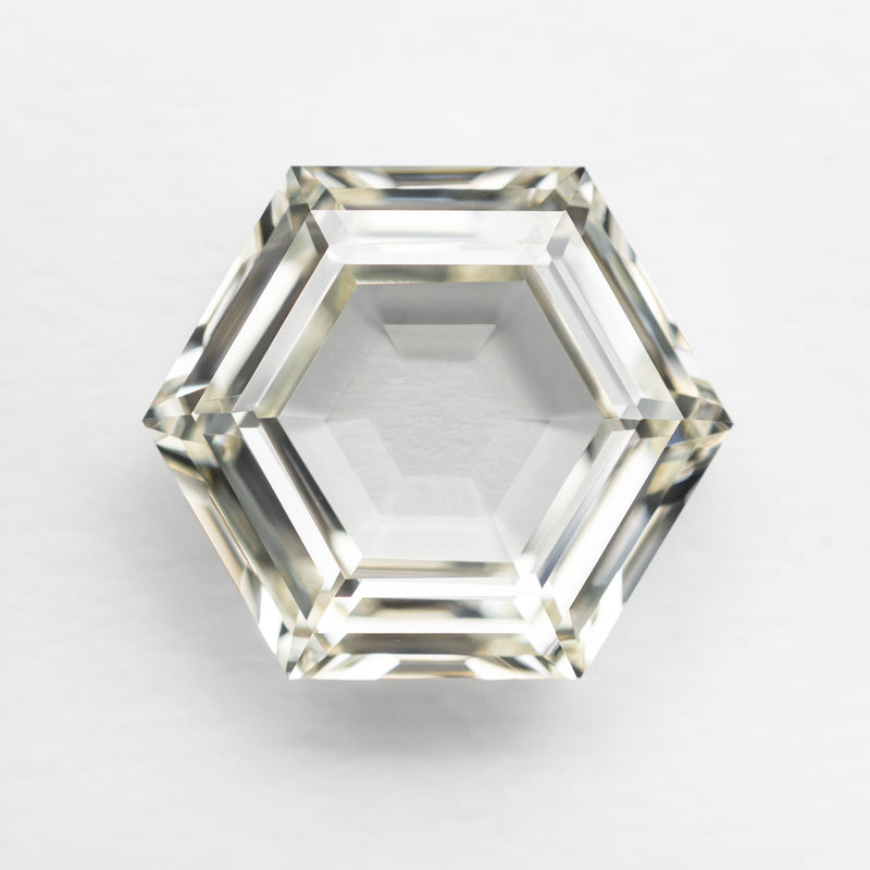 3.15ct 10.56x9.17x3.79mm GIA M VVS2 Hexagon Step Cut 23430-01-Staghead Designs