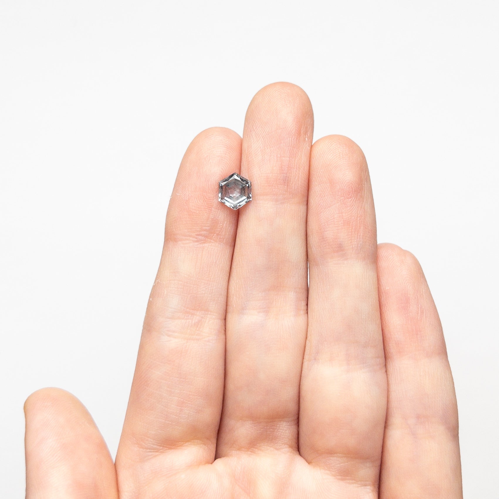 1.35ct 7.09x6.15x3.76mm Hexagon Brilliant Sapphire 23670-04-Staghead Designs