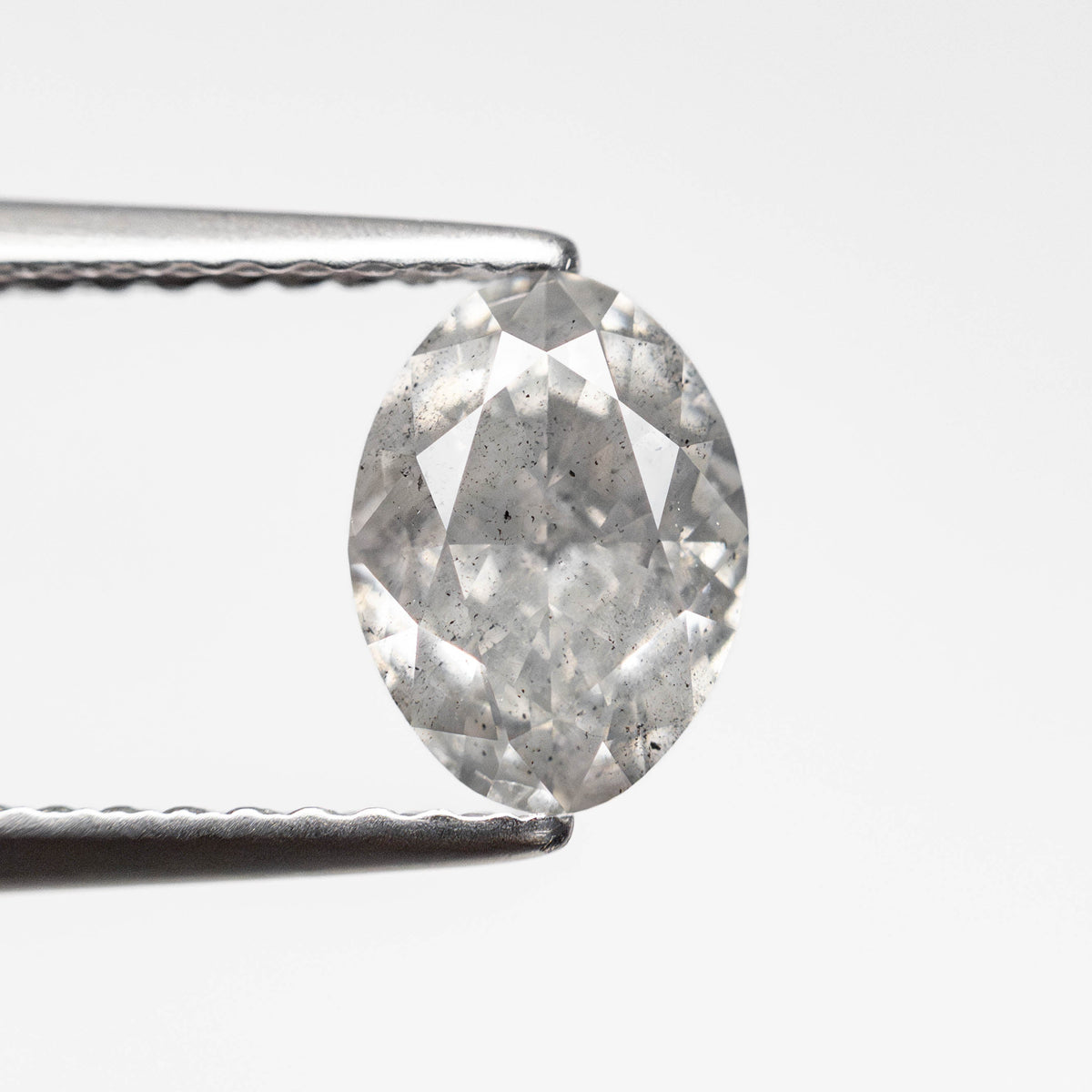 1.18ct 7.41x5.41x3.74mm GIA I2 Faint Grey Oval Brilliant 23894-01-Staghead Designs