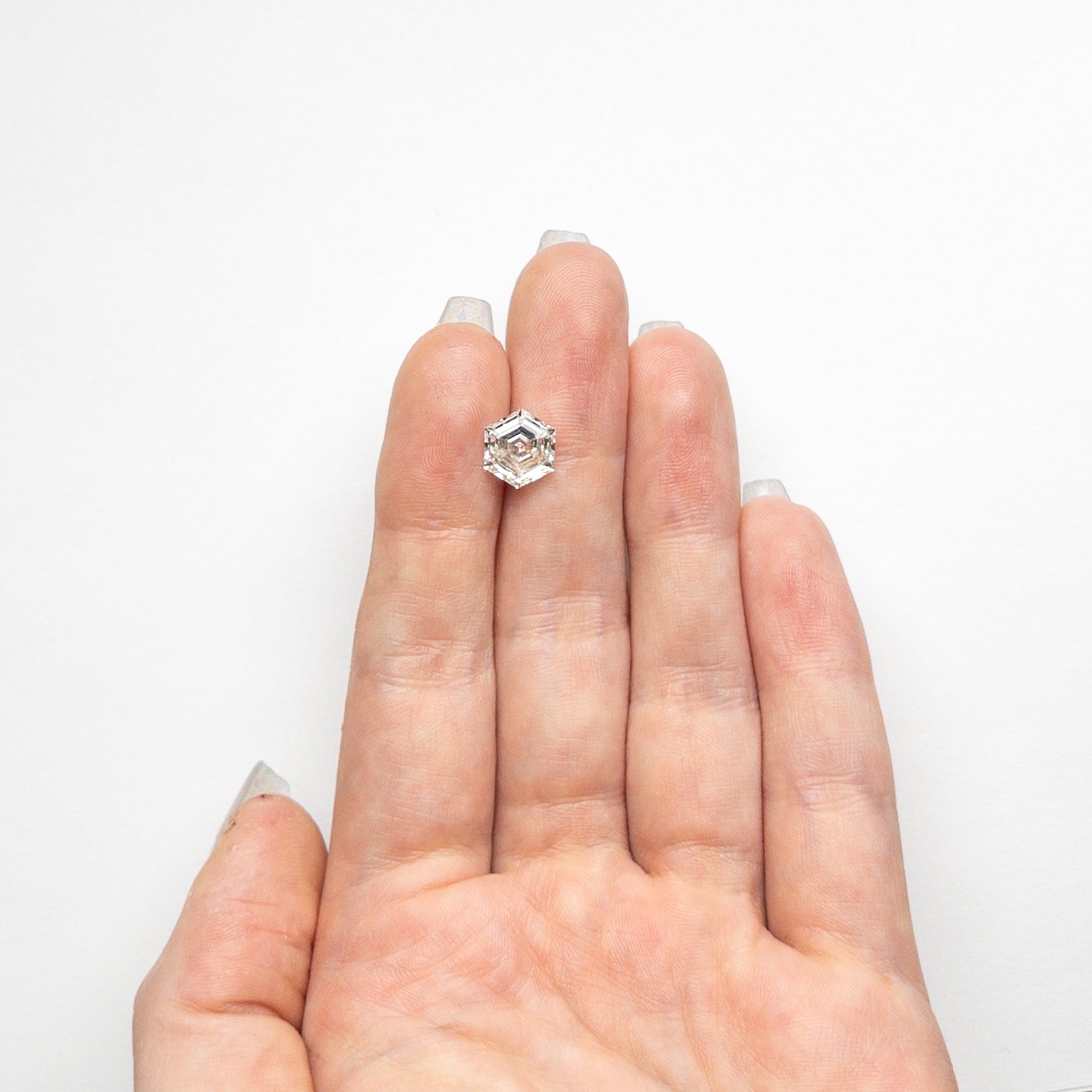2.05ct 9.11x9.03x4.05mm GIA I1 J Hexagon Step Cut 24276-01-Staghead Designs