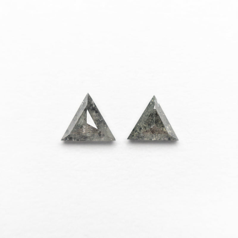 0.30cttw 4.32x3.78x1.74mm 4.09x3.55x1.67mm Triangle Rosecut Matching Pair 24463-01-Staghead Designs