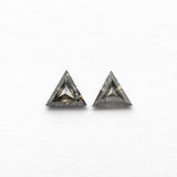 0.31cttw 2pc 4.10x3.61x1.83mm 4.05x3.551.75mm Triangle Rosecut Matching Pair 24466-01-Staghead Designs