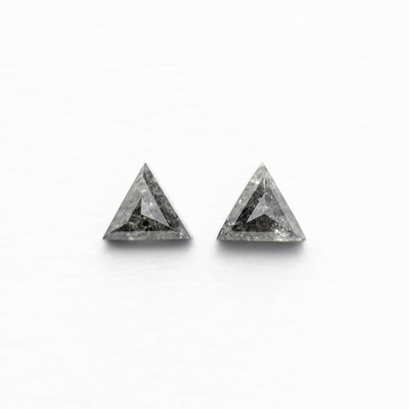 0.39cttw 4.10x3.52x2.03mm 4.09x3.56x2.18mm Triangle Rosecut Matching Pair 24468-01-Staghead Designs