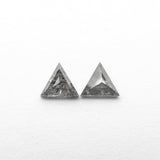 0.35cttw 2pc 4.07x3.55x2.04mm 4.10x3.55x1.80mm Triangle Rosecut Matching Pair 24486-01-Staghead Designs