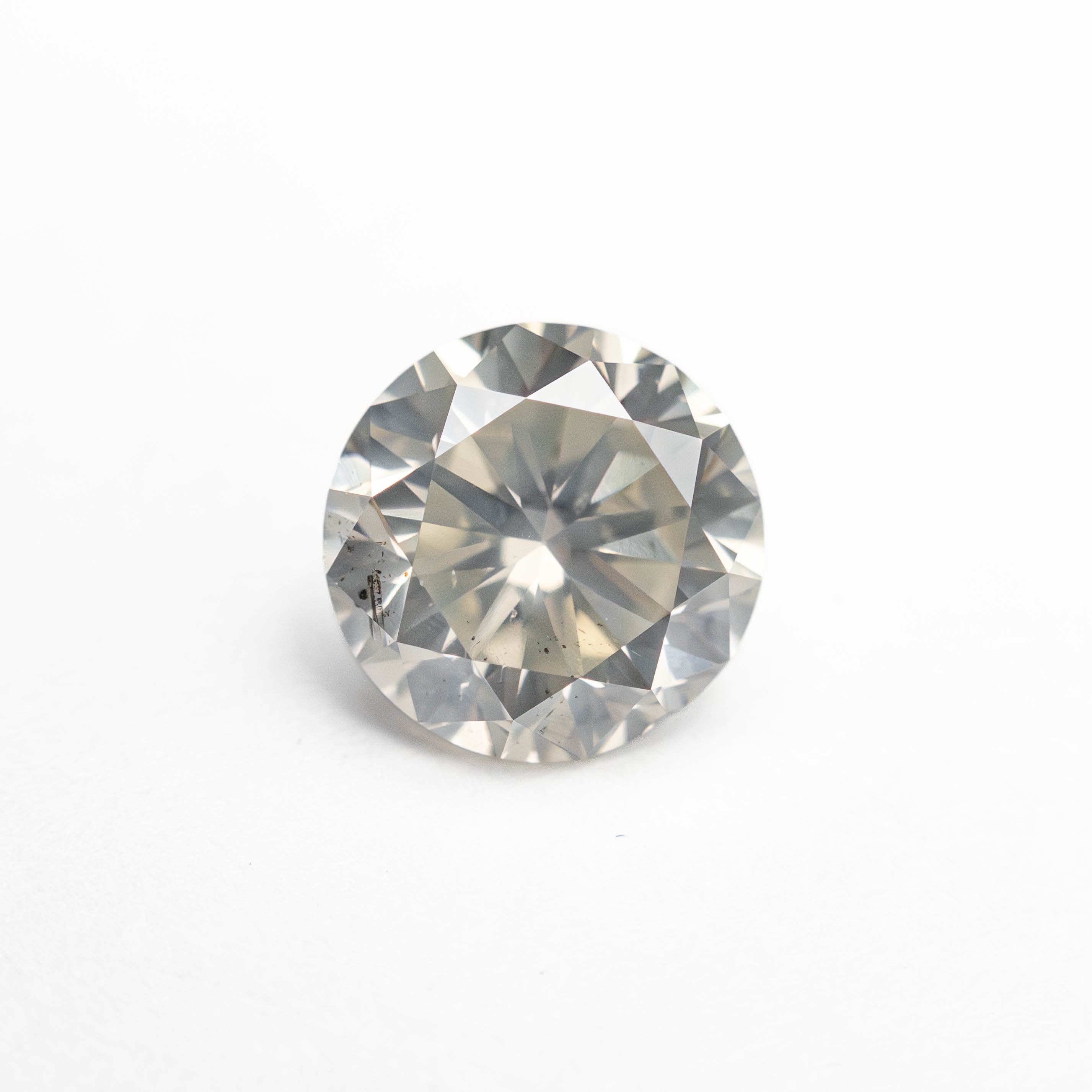 1.05ct 6.38x6.35mm SI2 Fancy Grey Round Brilliant 24514-06-Staghead Designs