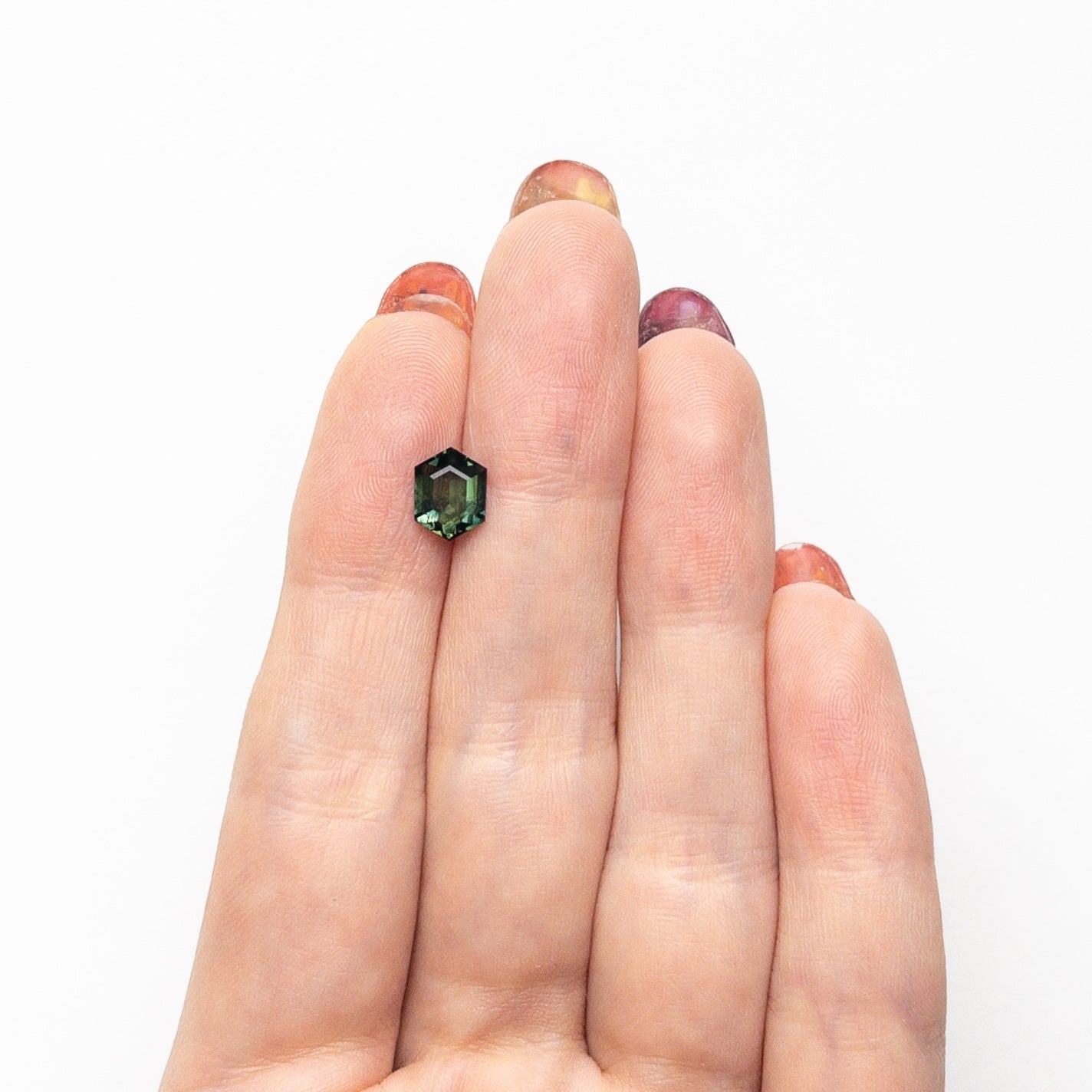 1.52ct 7.69x5.93x3.81mm Hexagon Step Cut Sapphire 25381-02-Staghead Designs