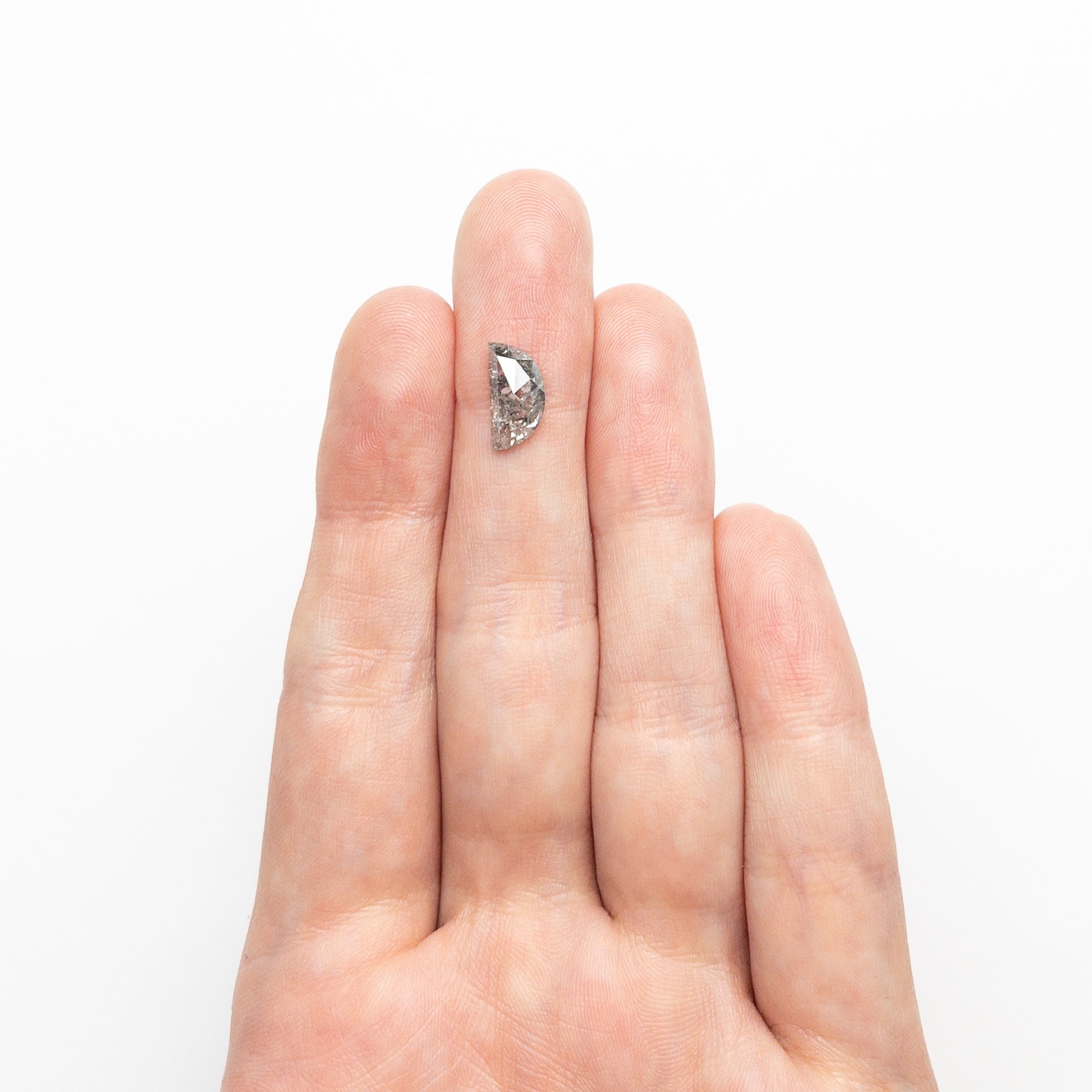 1.87ct 10.44x5.37x3.55mm Half Moon Rosecut 25456-01-Staghead Designs