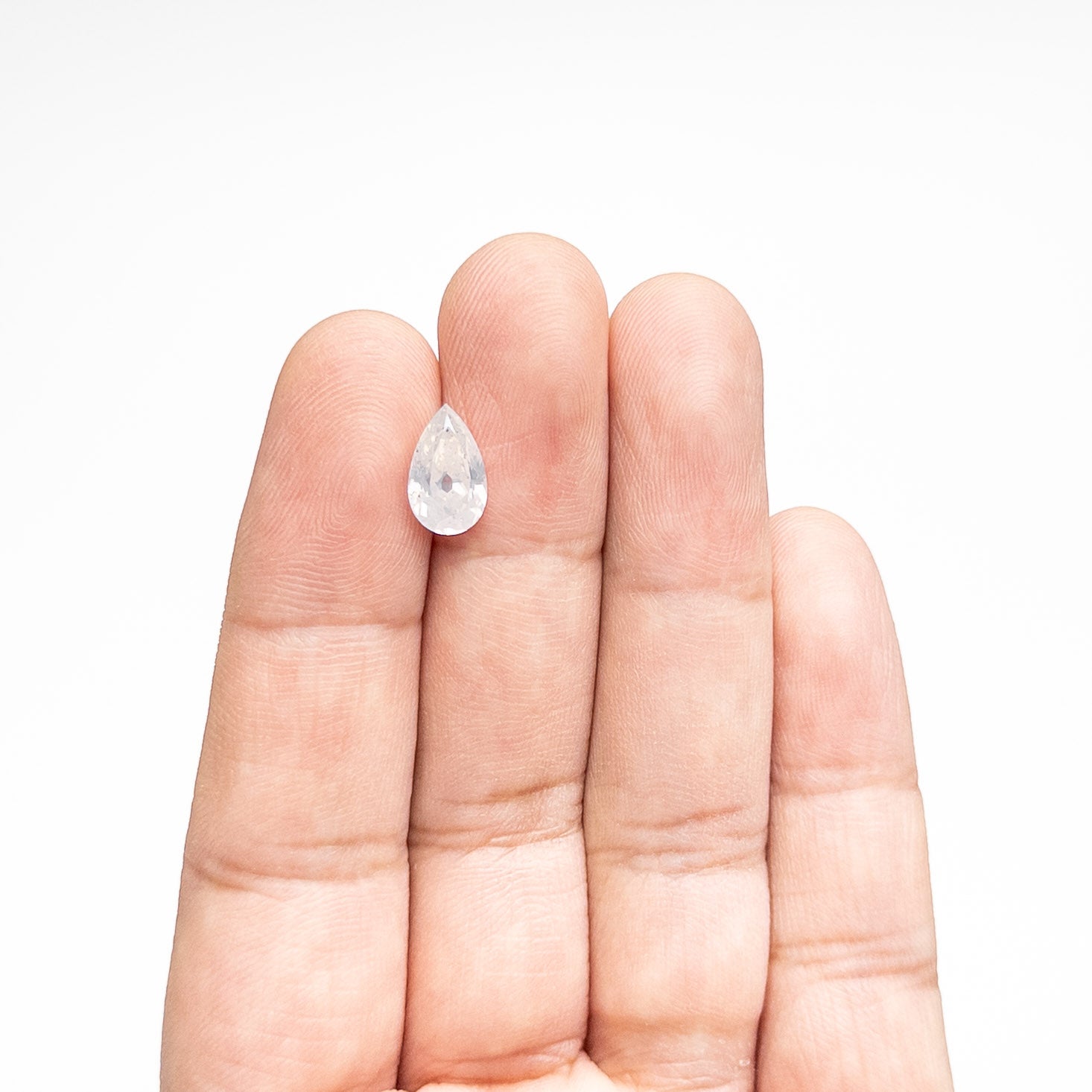 2.03ct 10.82x6.63x4.14mm Fancy White Modern Antique Pear Brilliant 25475-01-Staghead Designs