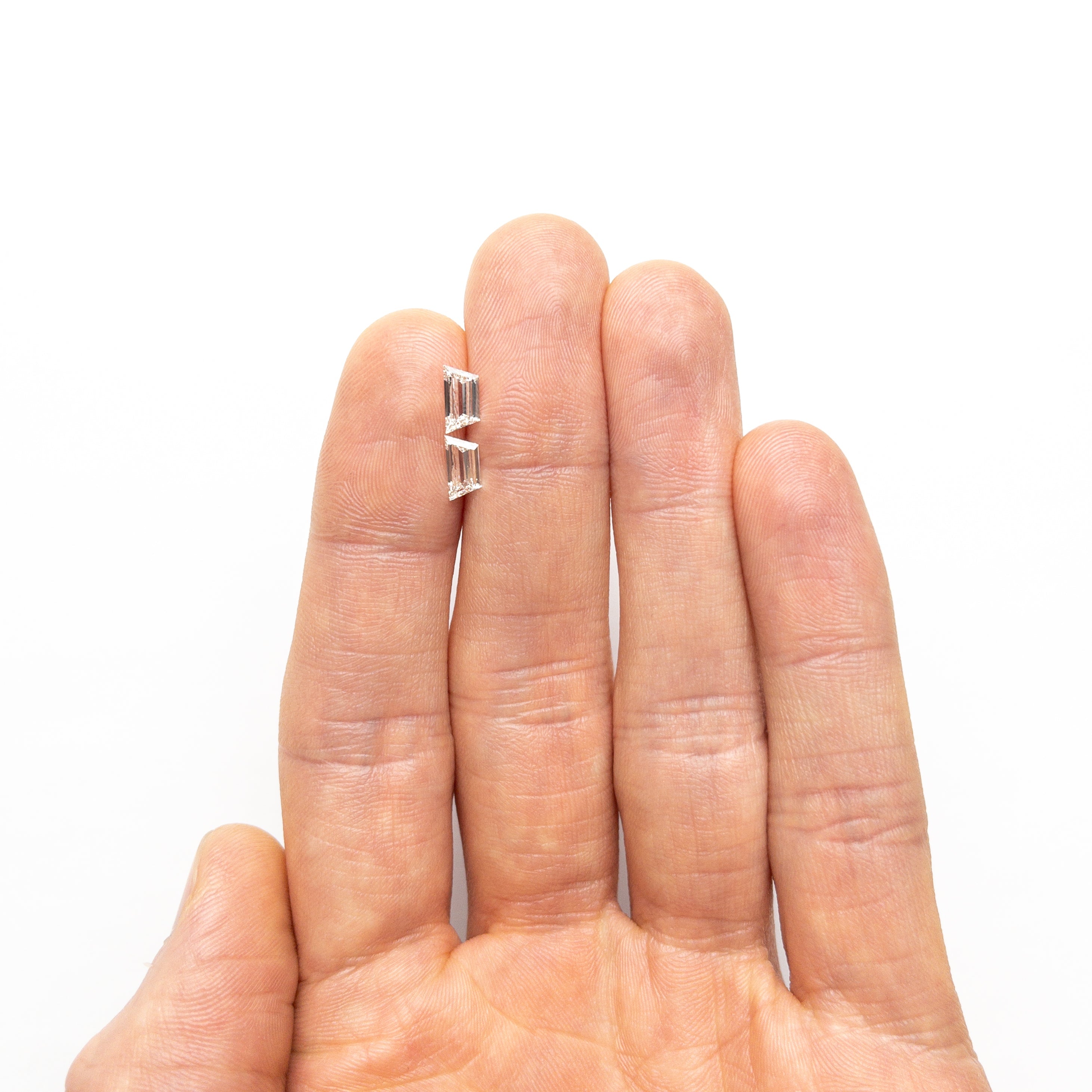 1.01cttw 2pc 7.46x3.80x2.00mm 7.37x3.67x2.01mm VVS I Trapezoid Step Cut Matching Pair 25528-01-Staghead Designs