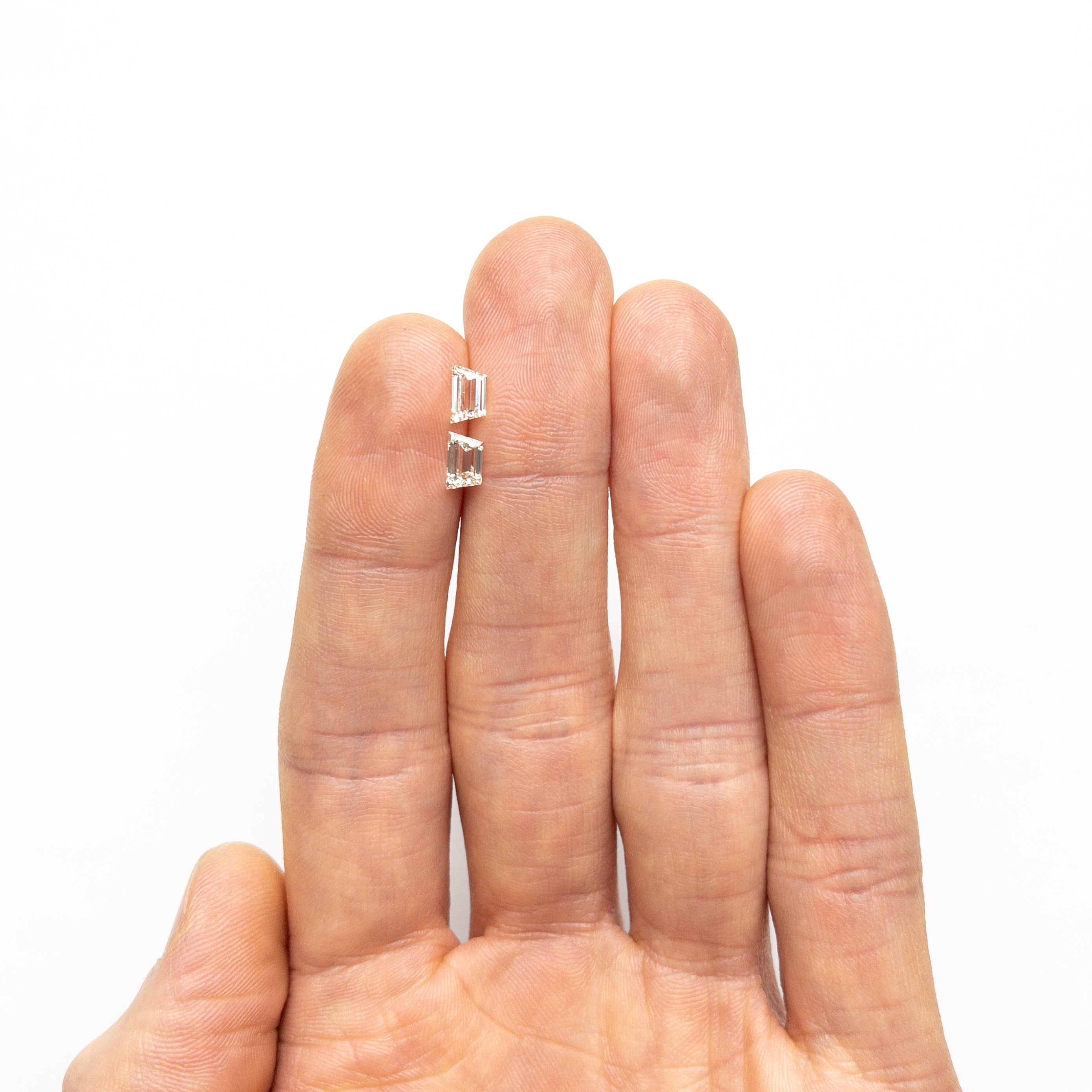 1.10cttw 2pc 6.28x3.67x2.37mm 6.25x3.72x2.40mm VVS L-M Trapezoid Step Cut Matching Pair 25536-01-Staghead Designs