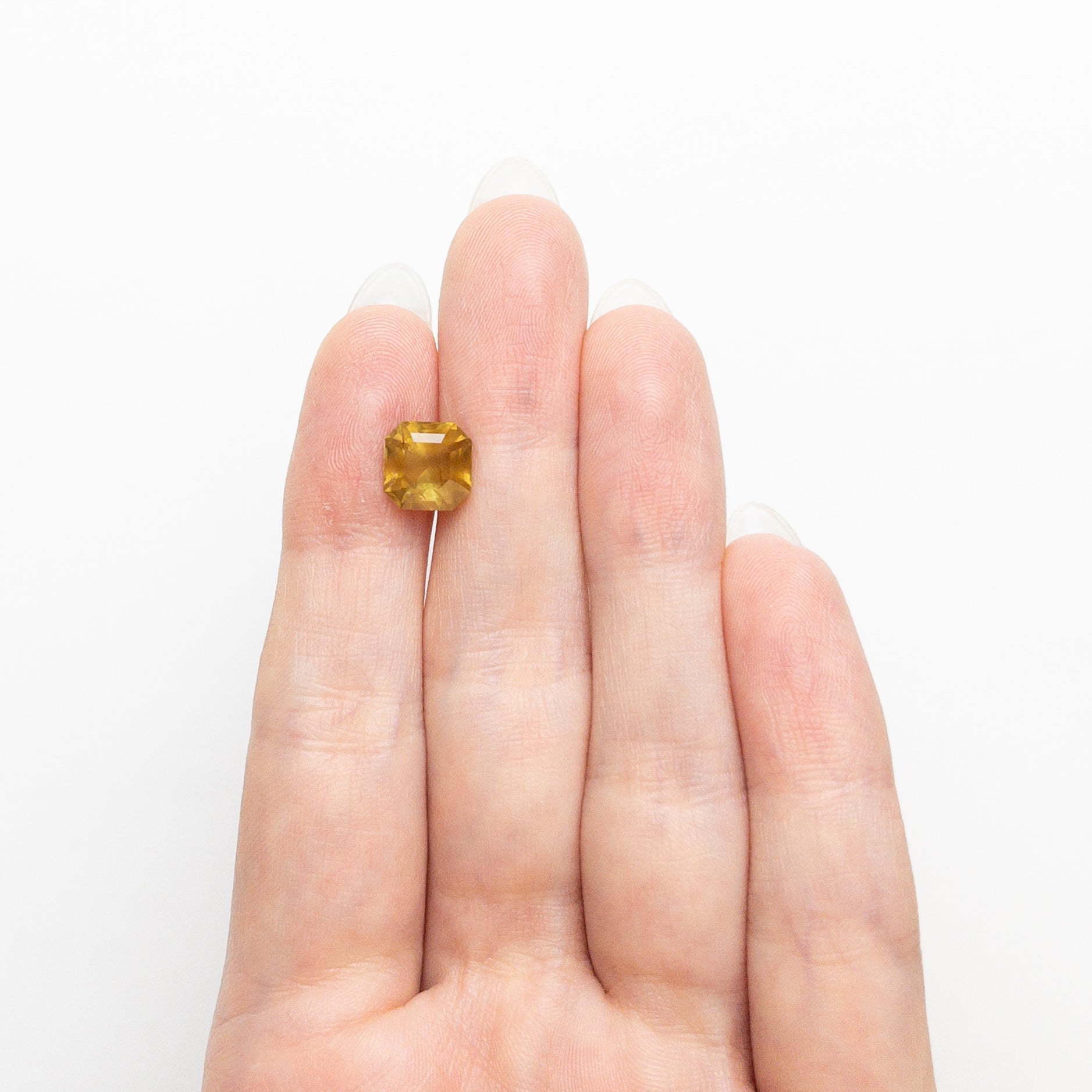 4.79ct 8.06x8.02x7.64mm Cut Corner Square Step Cut Sapphire 25934-01-Staghead Designs