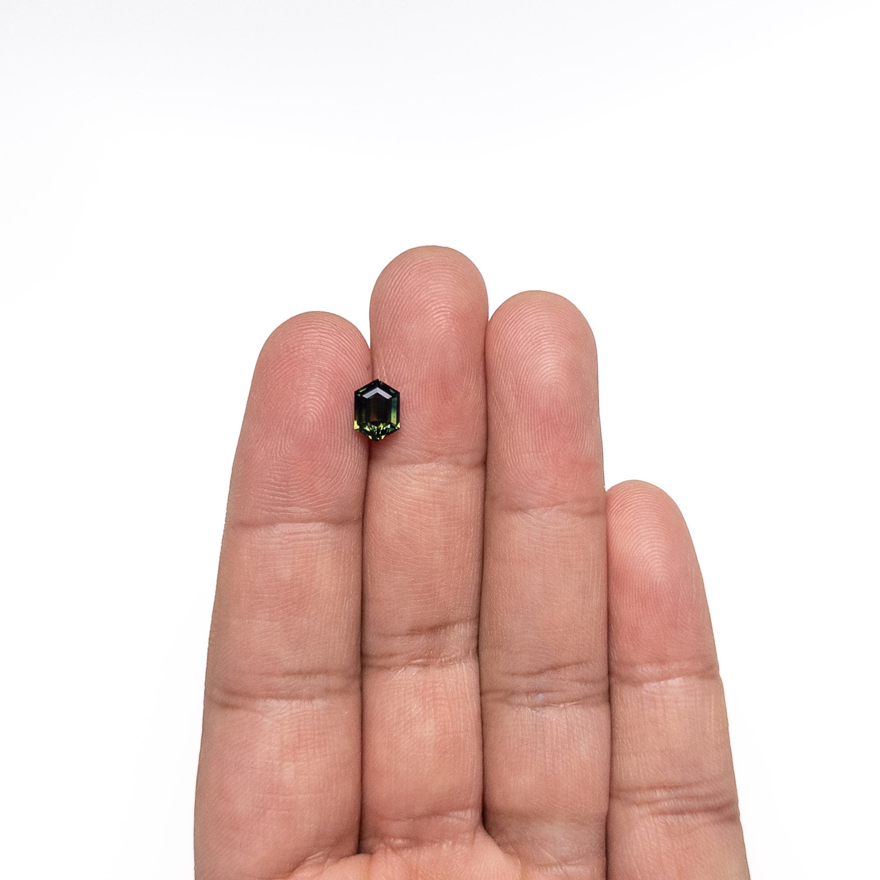 1.44ct 7.72x5.60x3.67mm Hexagon Step Cut Sapphire 26344-01-Staghead Designs