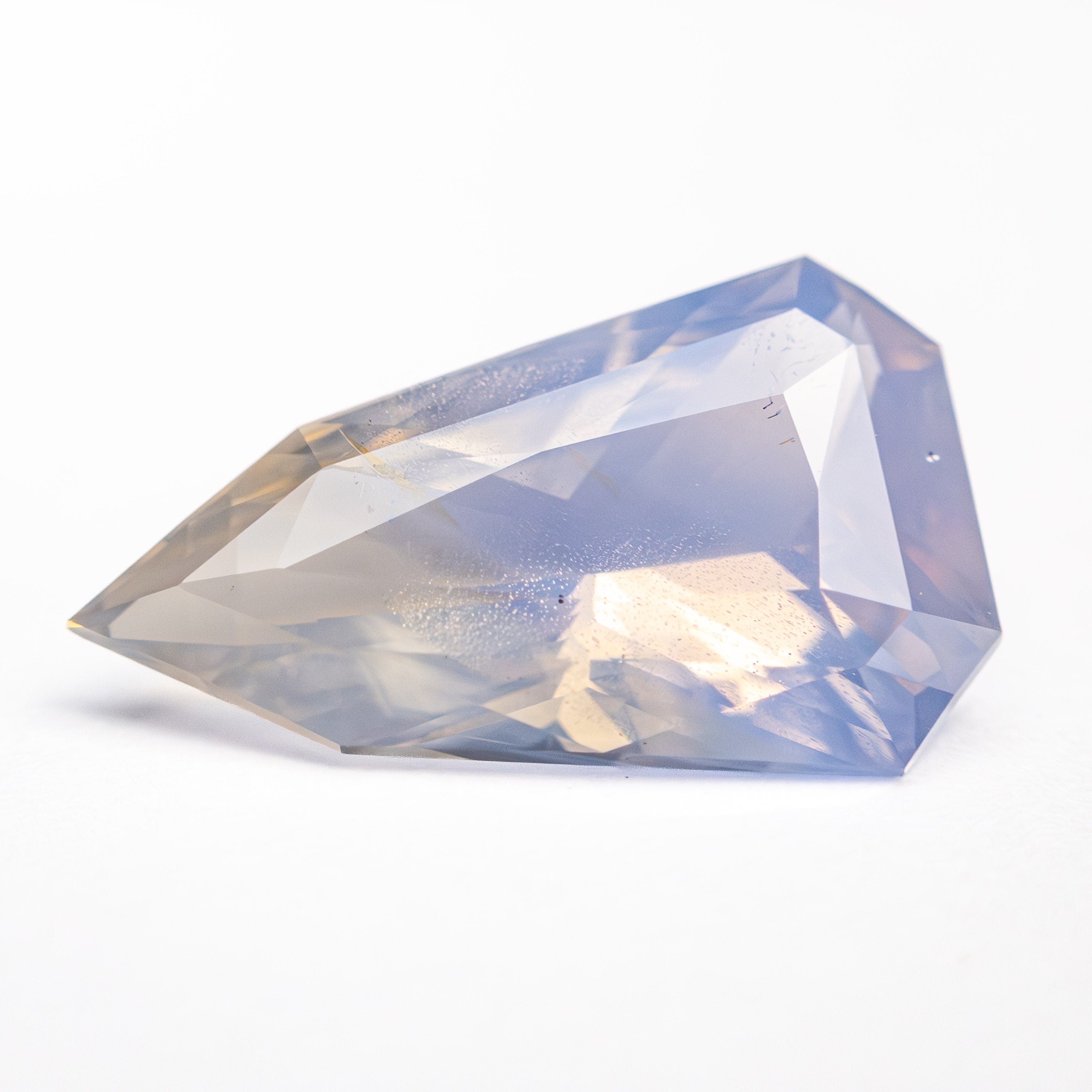 3.62ct 13.78x8.39x4.54mm Shield Brilliant Sapphire 26364-01-Staghead Designs