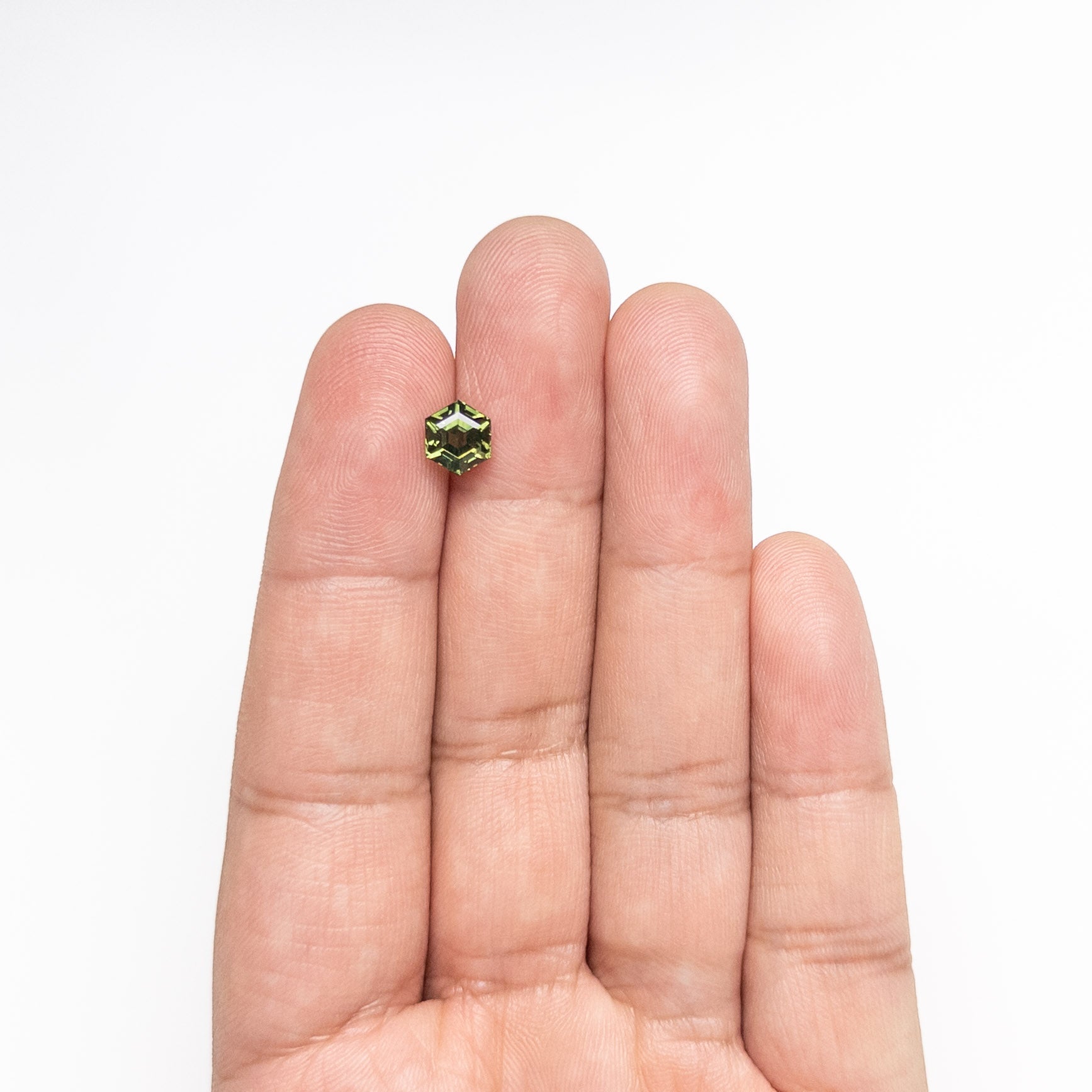 1.78ct 7.19x6.25x4.87mm Hexagon Step Cut Sapphire 26510-01-Staghead Designs