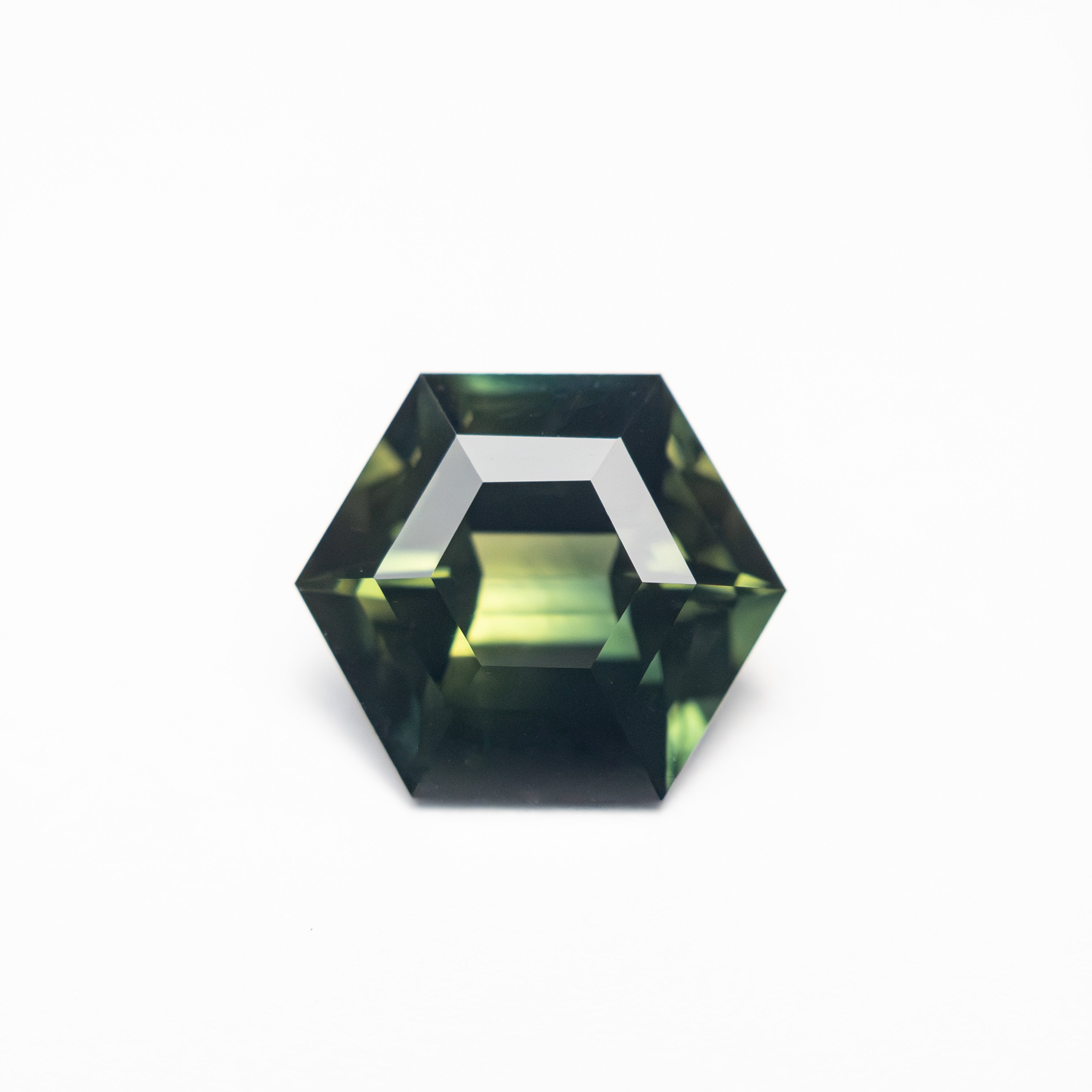 2.06ct 8.69x7.62x4.17mm Hexagon Step Cut Sapphire 27321-02-Staghead Designs
