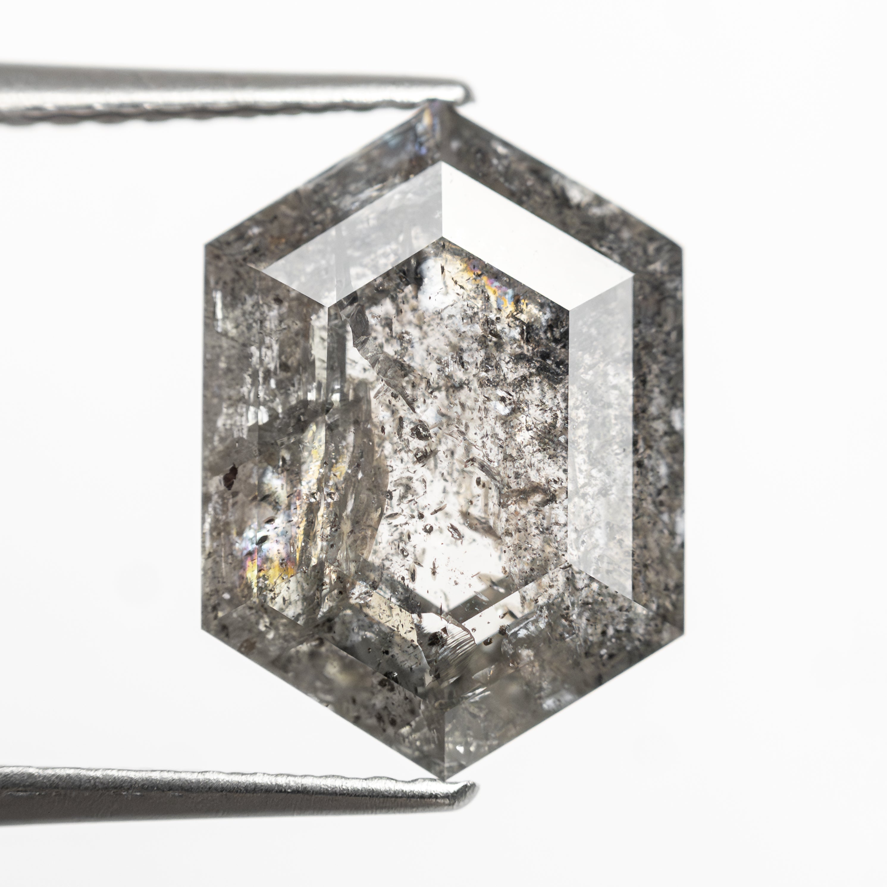 4.33ct 12.52x8.86x4.31mm Hexagon Rosecut 27554-01-Staghead Designs