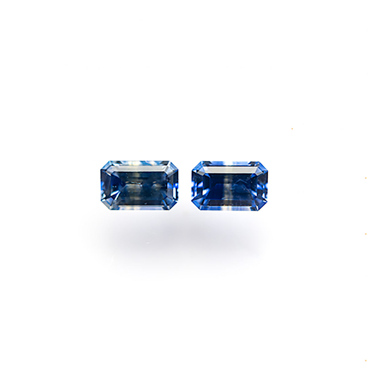 0.95cttw 2pc 5.5x3.5mm Cut Corner Rectangle Step Cut Sapphires 27724-01-Staghead Designs