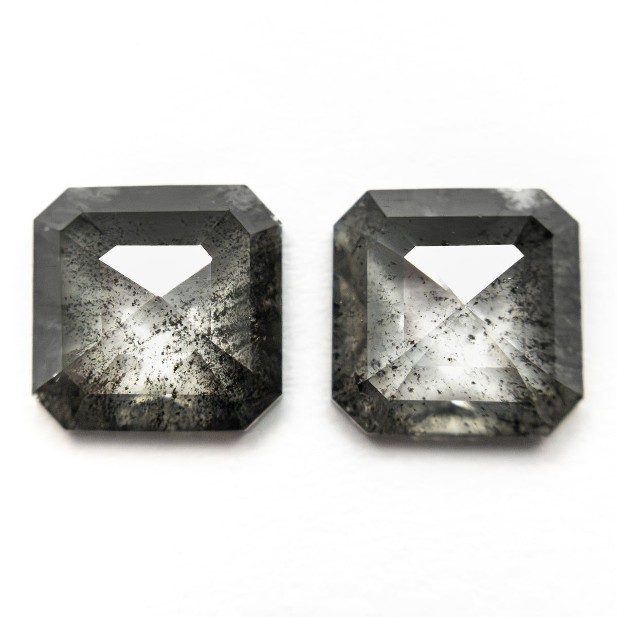 3.10cttw 7.25x7.27x2.85mm Cut Corner Square Rosecut Matching Pair 28343-01-Staghead Designs