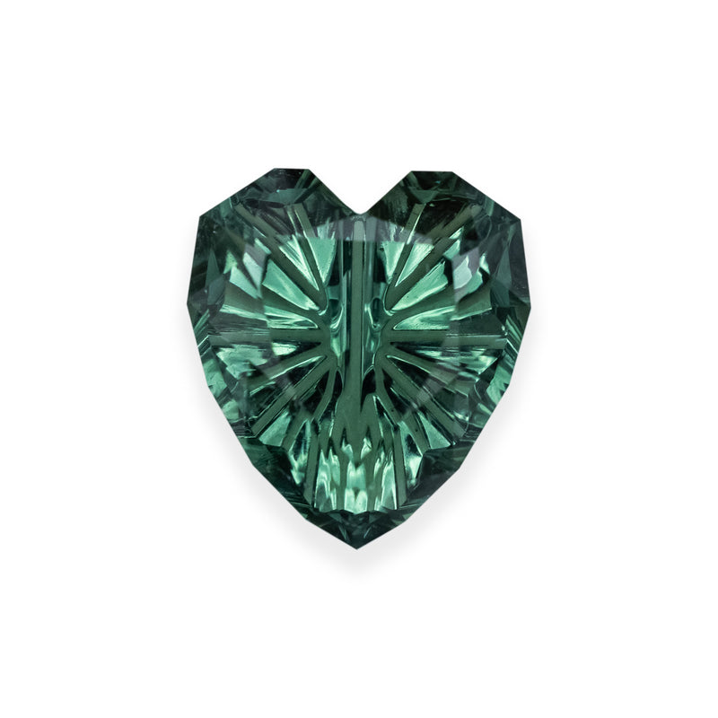 2.53ct 9.9x8.8mm HEART CUT TEAL TOURMALINE