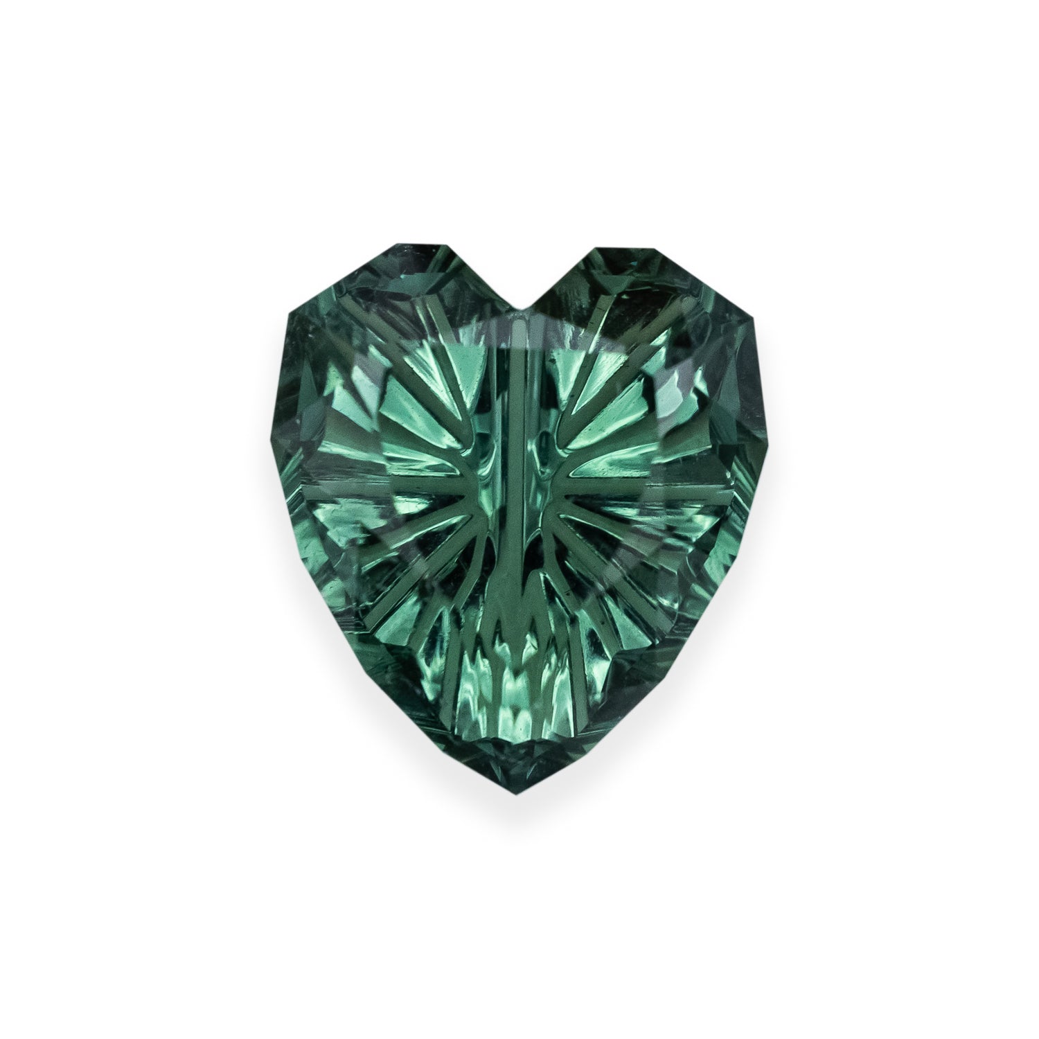 2.53ct 9.9x8.8mm Heart Cut Teal Tourmaline