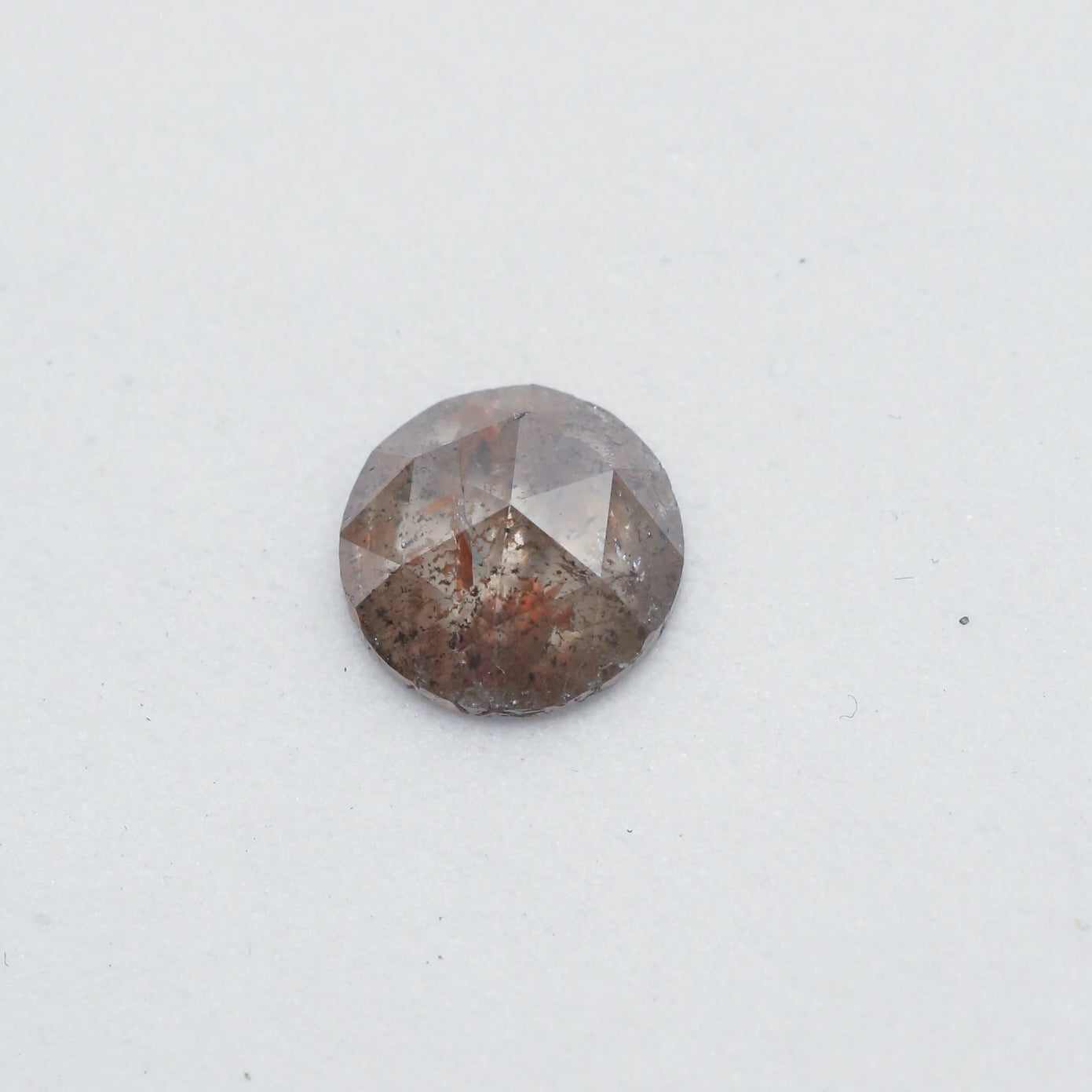 2.5ct 8.90mm ROUND ROSE CUT CALICO SALT & PEPPER DIAMOND-1